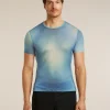 Men's Merino Blend 75 Cool-Lite™ Featherlight™ Short Sleeve Crewe AOP