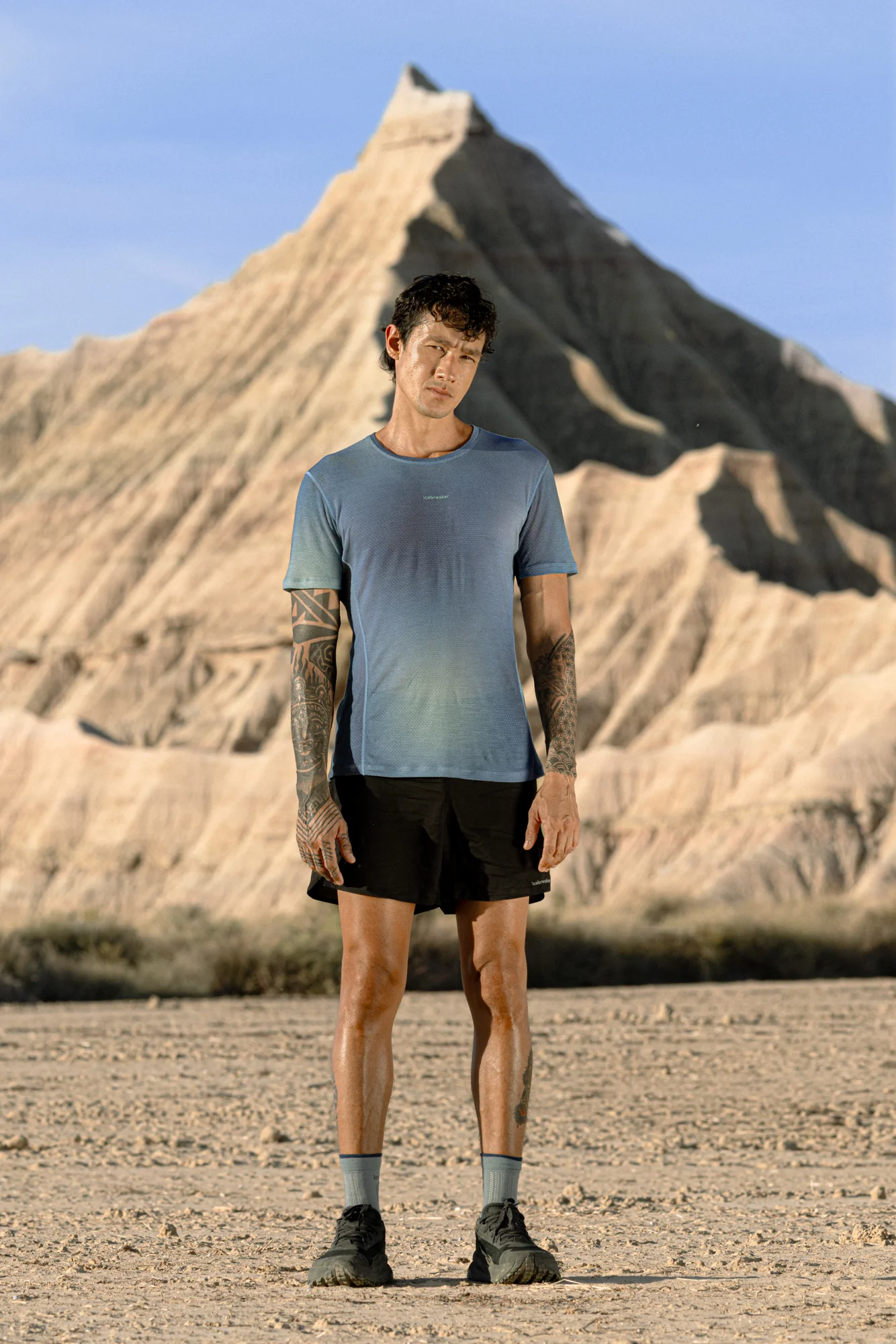 Men's Merino Blend 75 Cool-Lite™ Featherlight™ Short Sleeve Crewe AOP