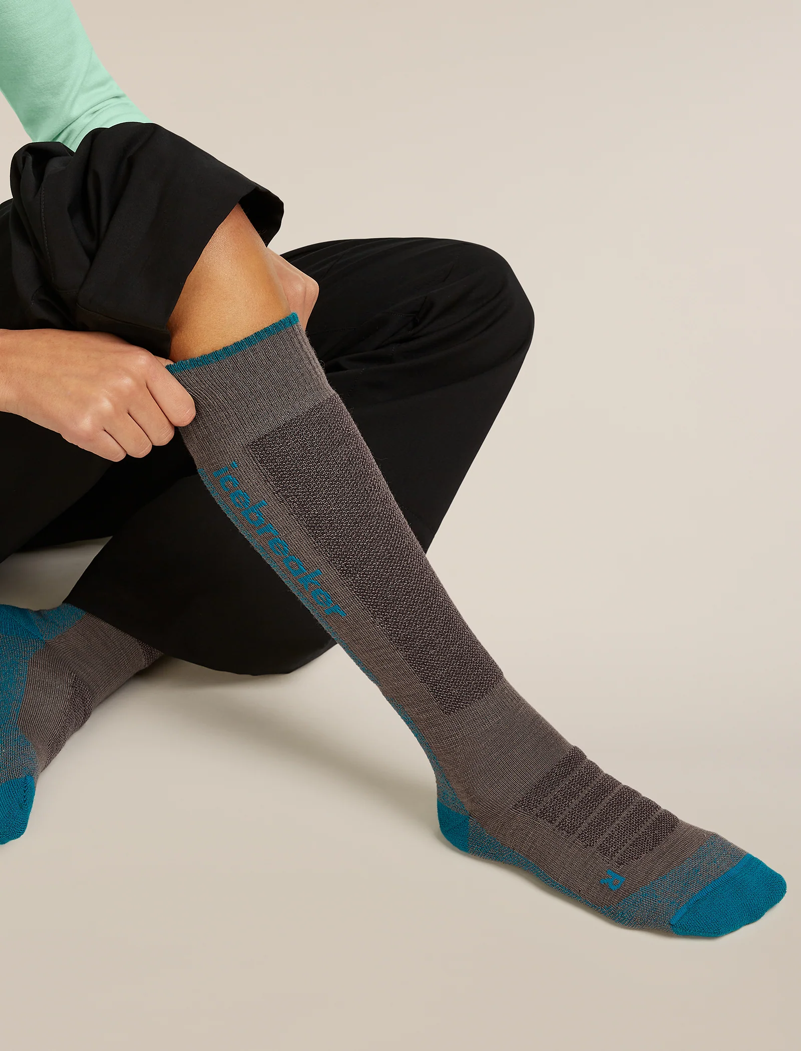 1271-porcini-tidal-teal-m-porcini-tidal-teal-m-variation-1.webp Women's Merino Blend Ski+ Medium Over The Calf Socks