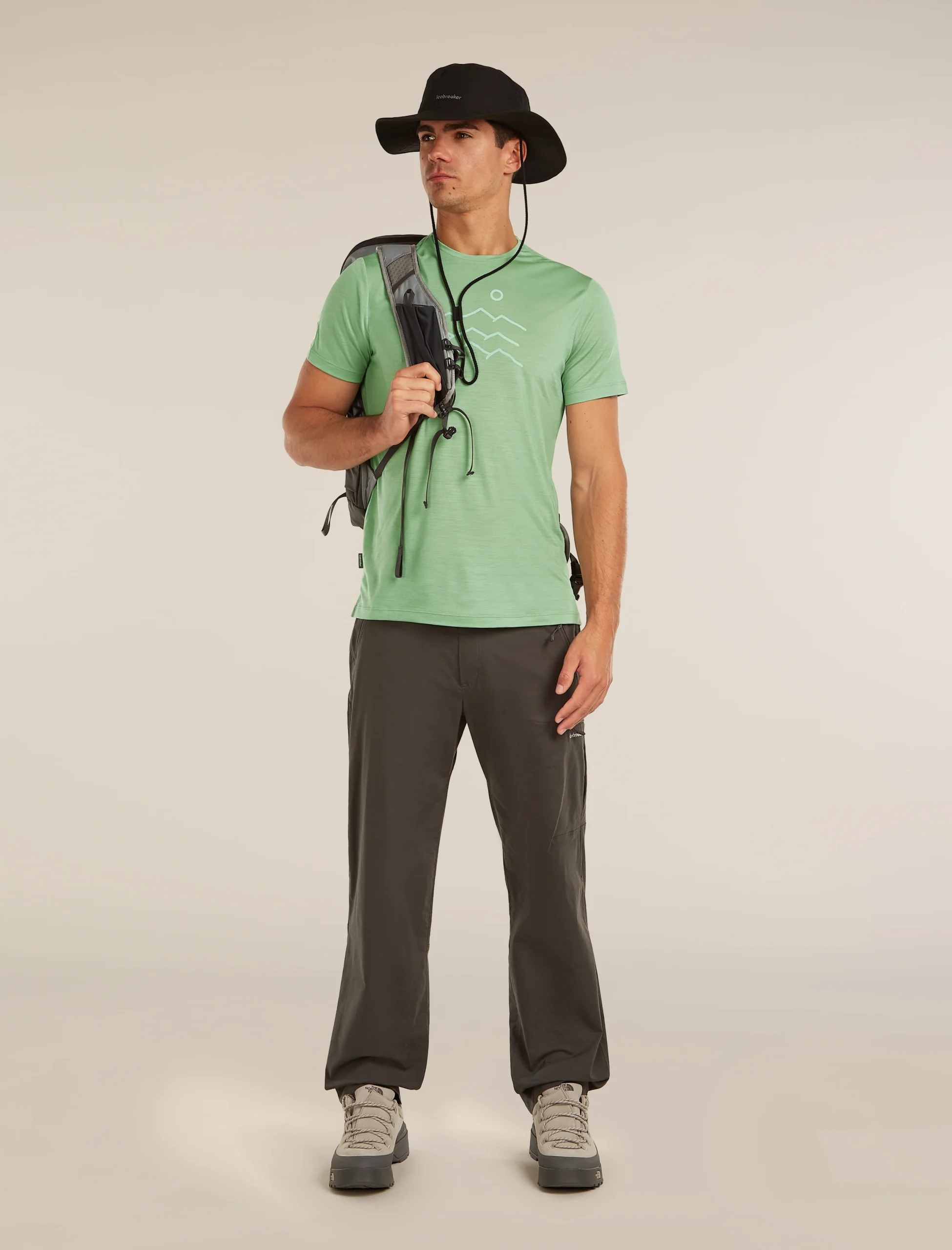 Men's Merino Blend 125 Cool-Lite™ Sphere Short Sleeve Tee Across the Peaks