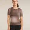 Women's Merino Blend 75 Cool-Lite™ Featherlight™ Short Sleeve Crewe AOP