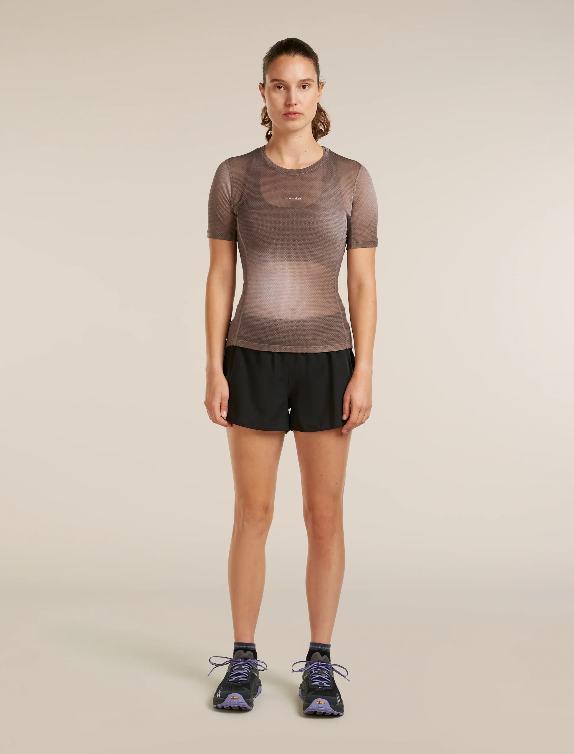 Women's Merino Blend 75 Cool-Lite™ Featherlight™ Short Sleeve Crewe AOP