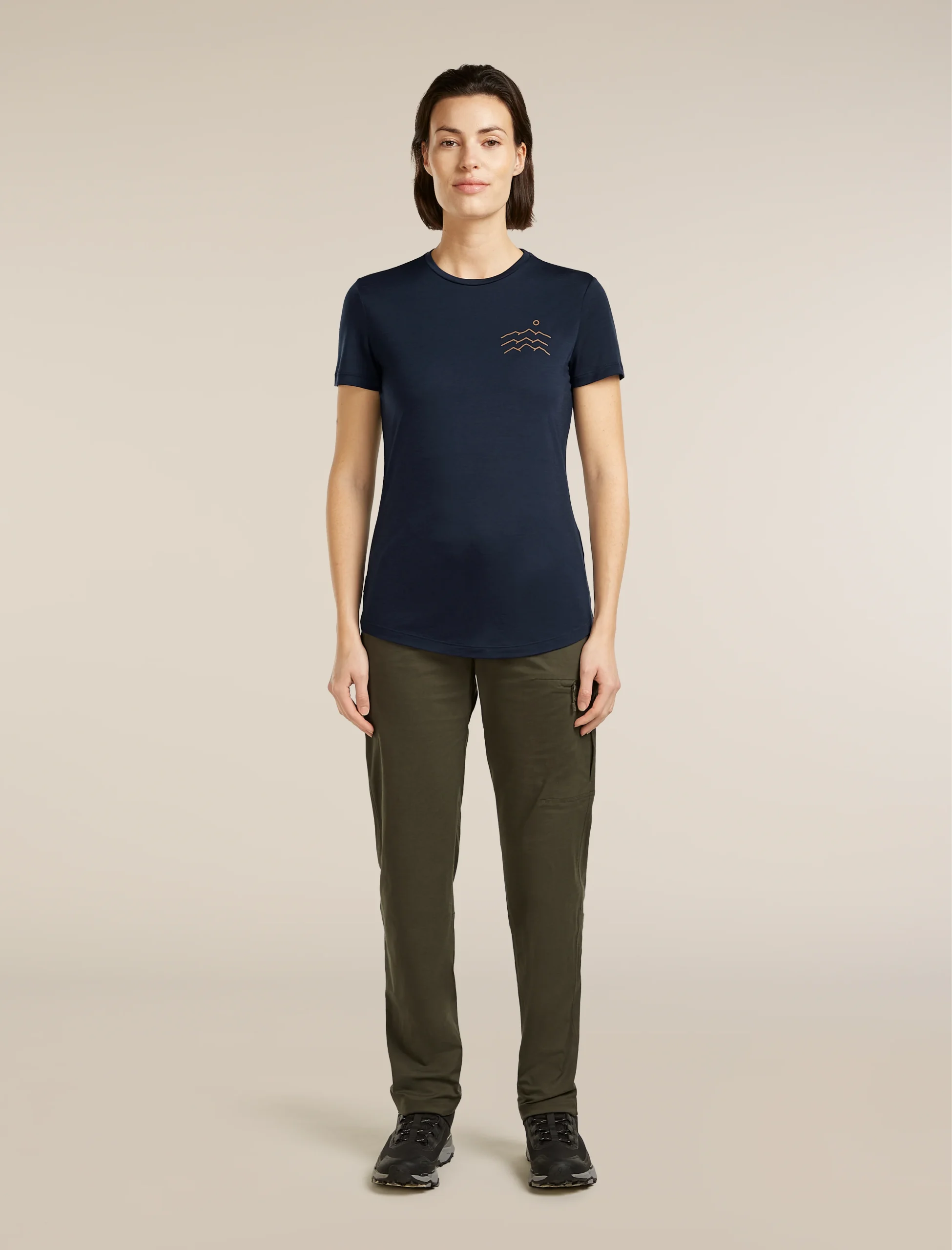 Women's Merino Blend 125 Cool-Lite™ Sphere Short Sleeve Tee Across The Peak