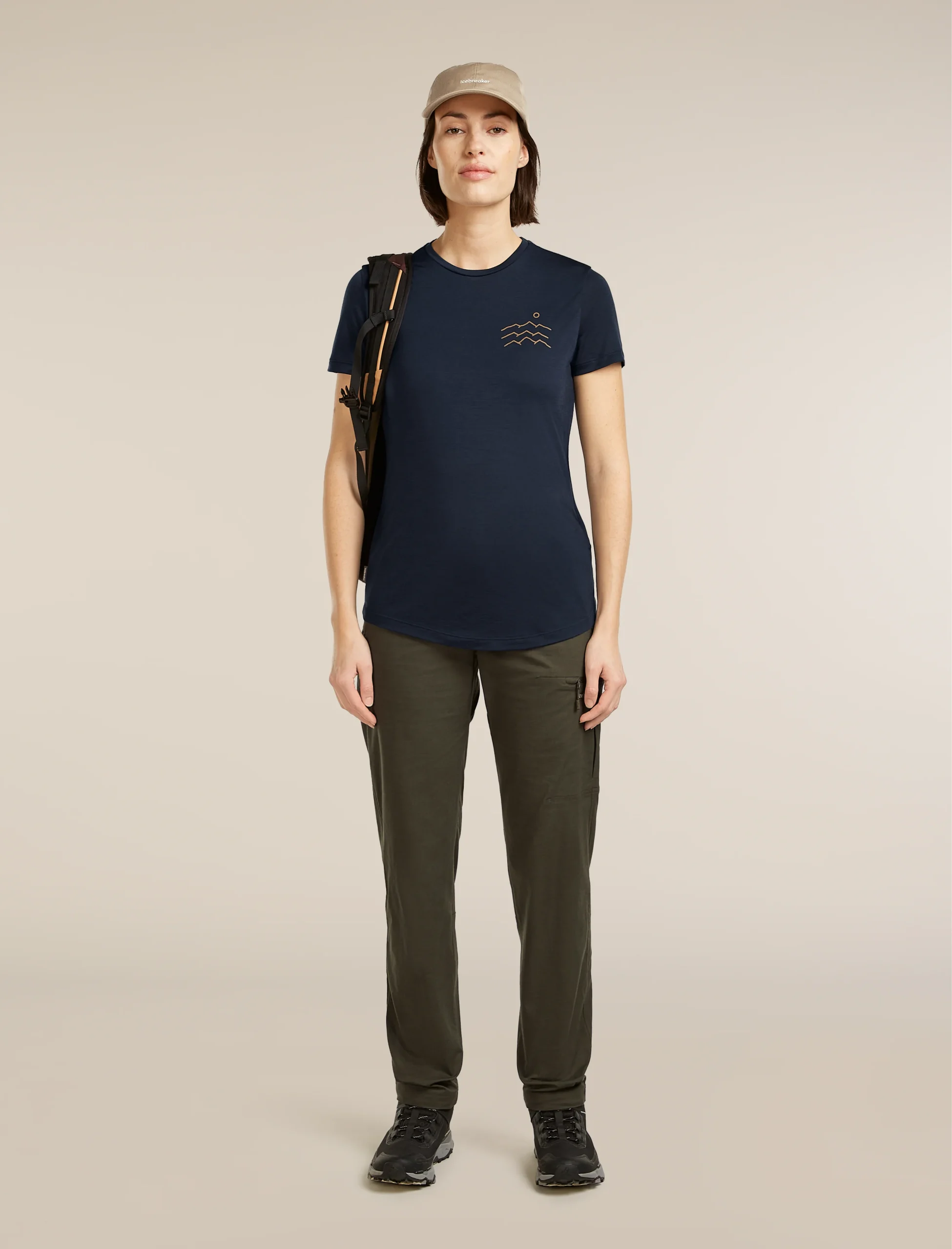 Women's Merino Blend 125 Cool-Lite™ Sphere Short Sleeve Tee Across The Peak