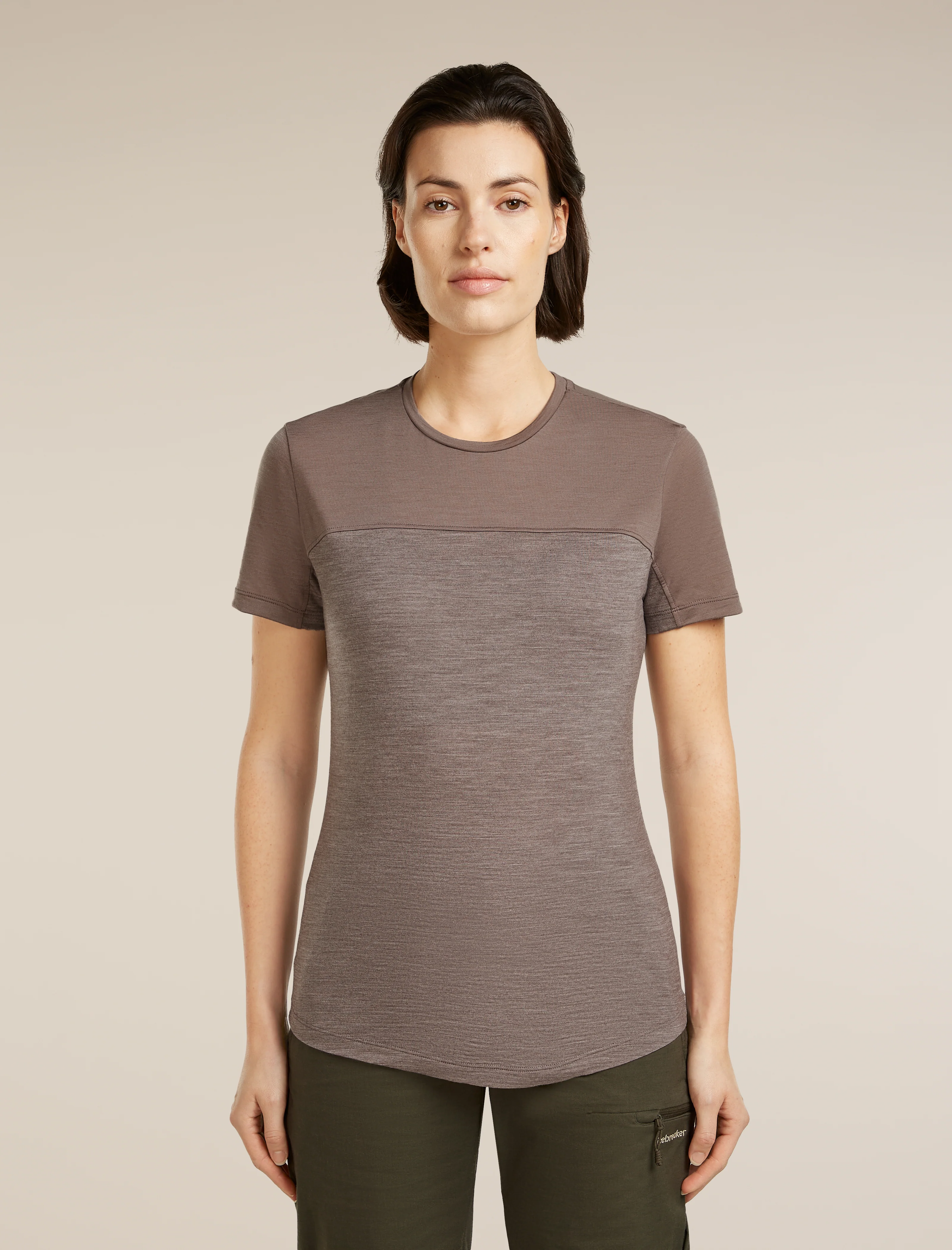 1467-porcini-l-porcini-l-variation-1.webp Women's Merino Blend 125 Cool-Lite™ Sphere Short Sleeve Tee Colour Block