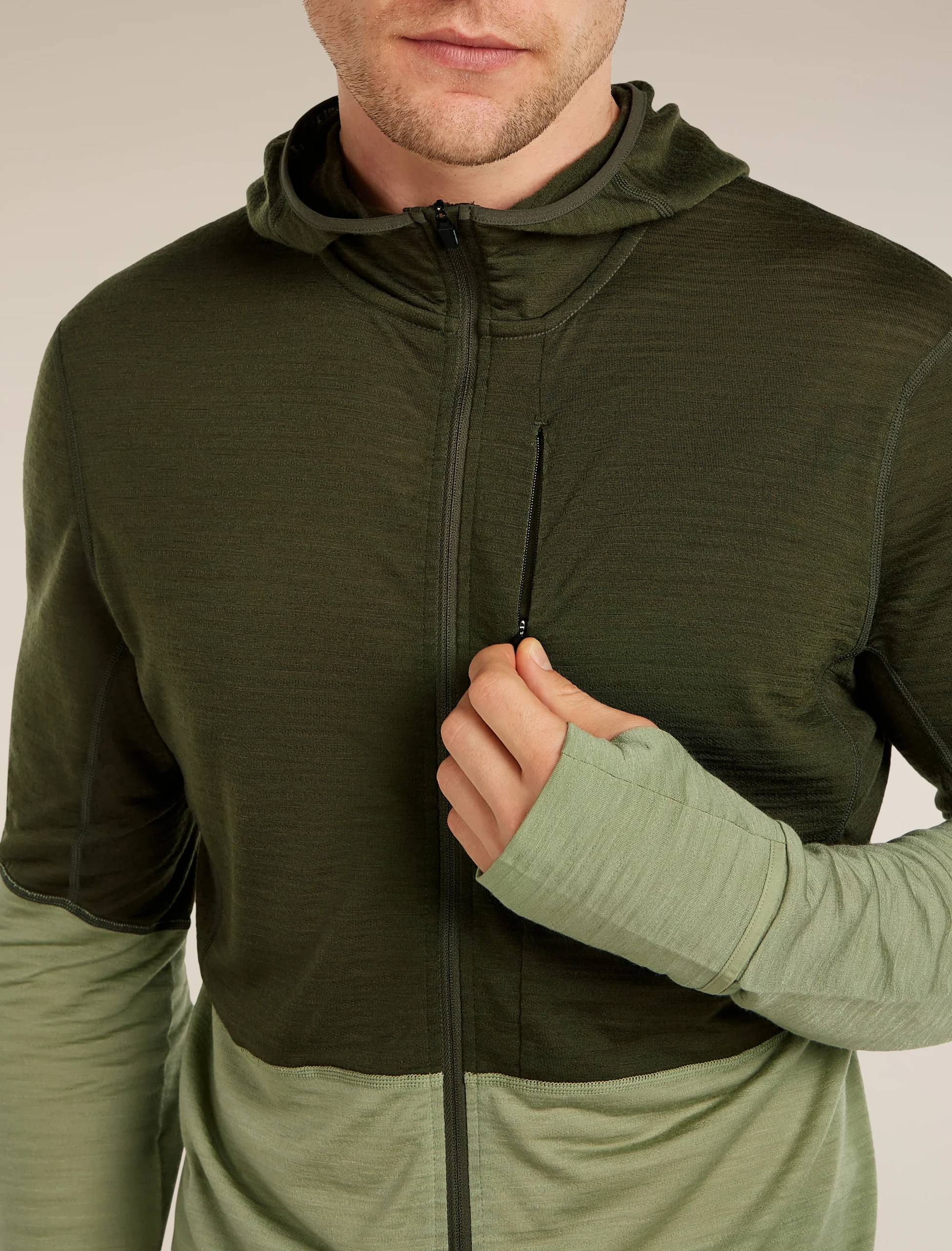 Men's Merino Blend 200 RealFleece™ Descender Long Sleeve Zip Hoodie