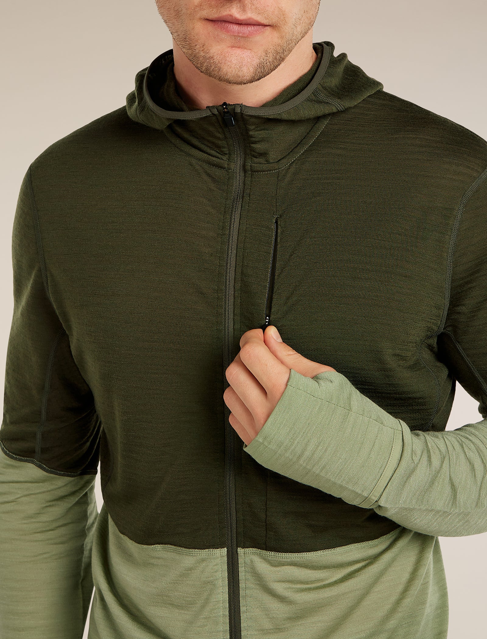 Men's Merino Blend 200 RealFleece™ Descender Long Sleeve Zip Hoodie