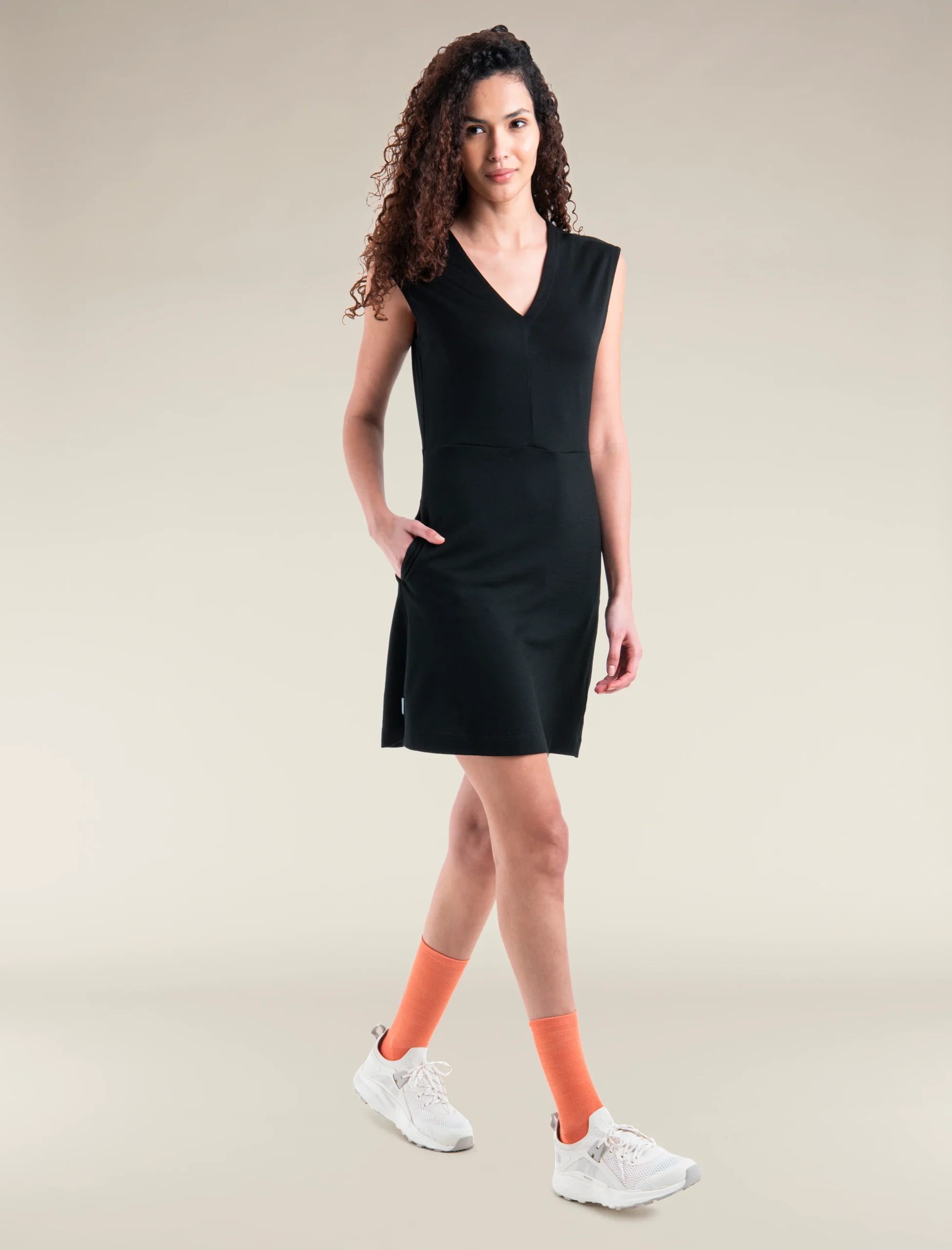 Women's Merino 200 Granary Sleeveless V Neck Dress