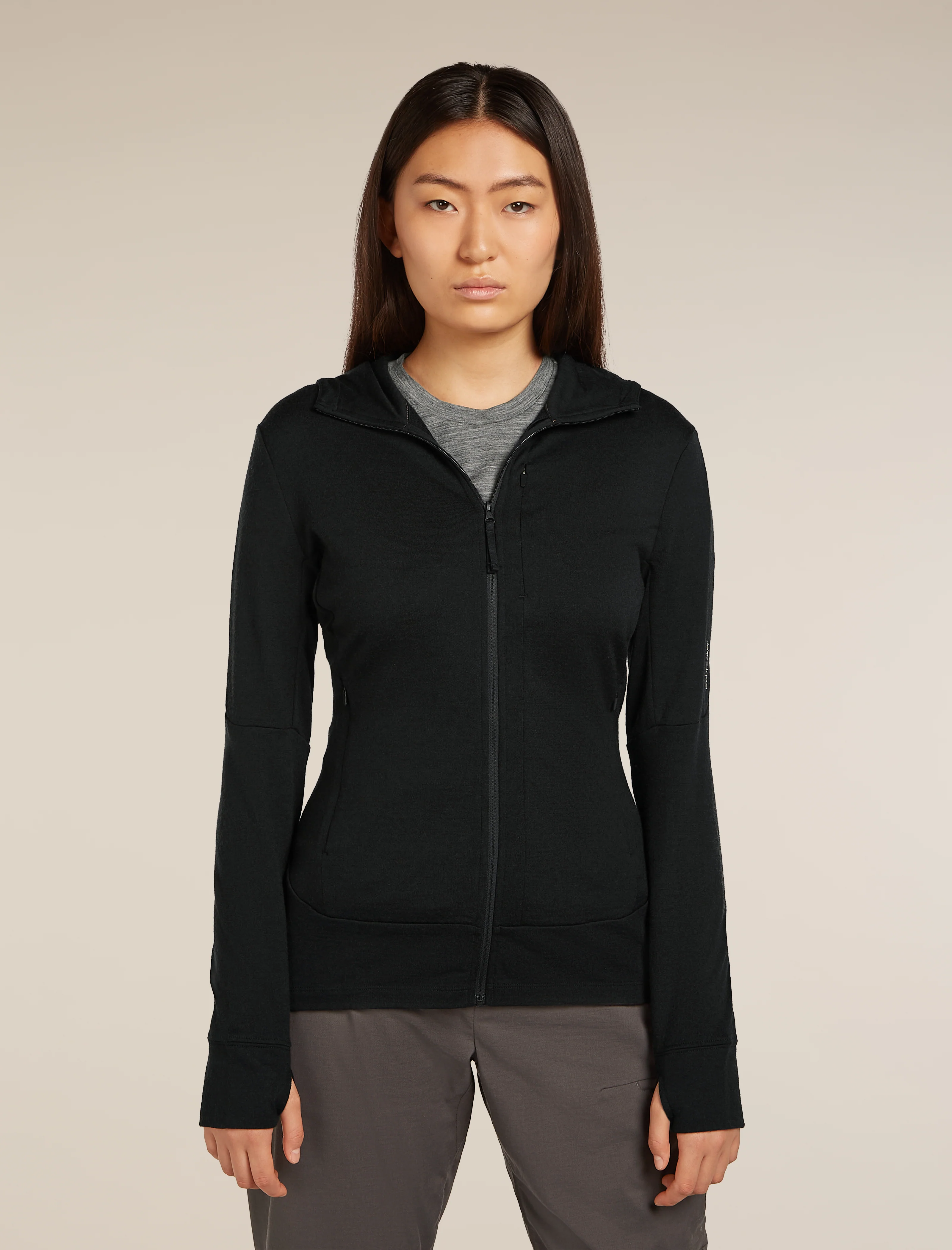 1834-black-xl-black-xl-variation-1.webp Women's Merino 260 Quantum Long Sleeve Zip Hoodie