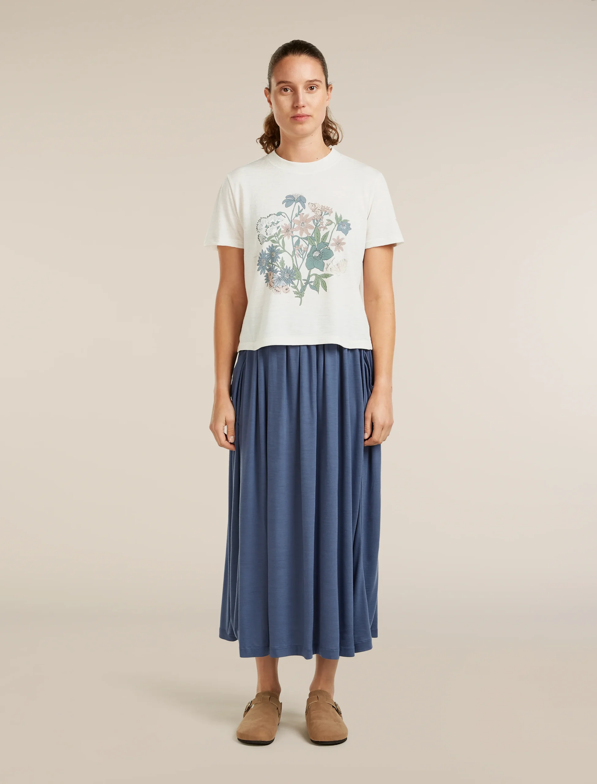 Women's Merino 150 Tech Lite Short Sleeve Crop Tee NZ Flora