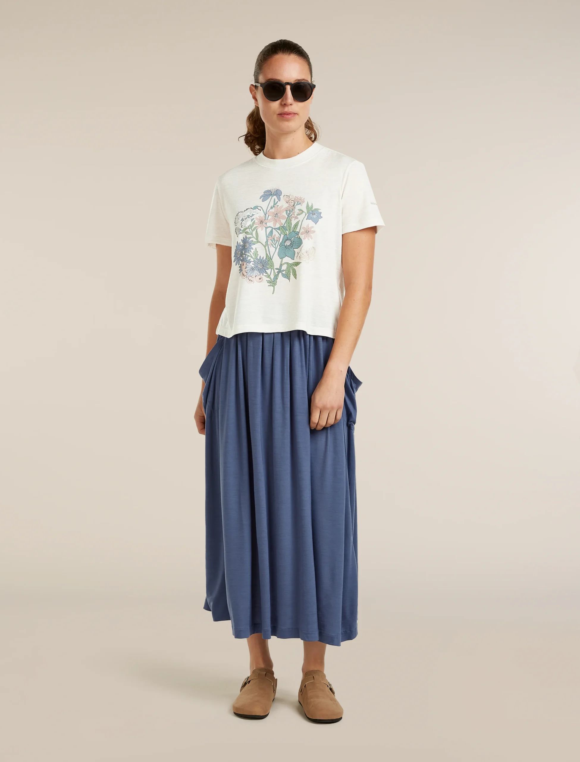 Women's Merino 150 Tech Lite Short Sleeve Crop Tee NZ Flora