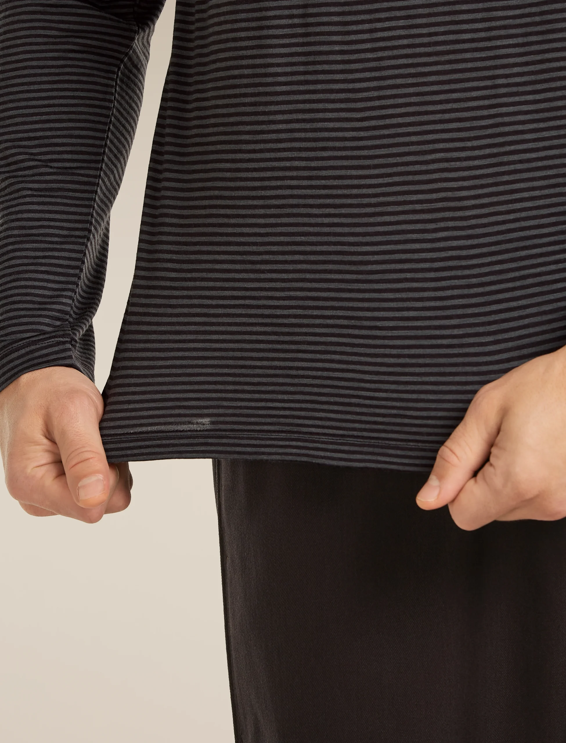 Unisex Merino 150 Long Sleeve Tee Stripe