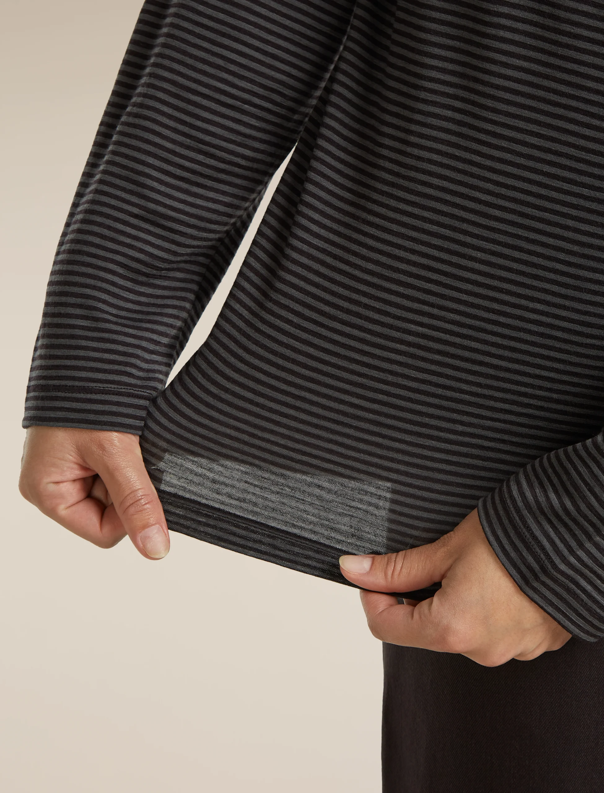 Unisex Merino 150 Long Sleeve Tee Stripe