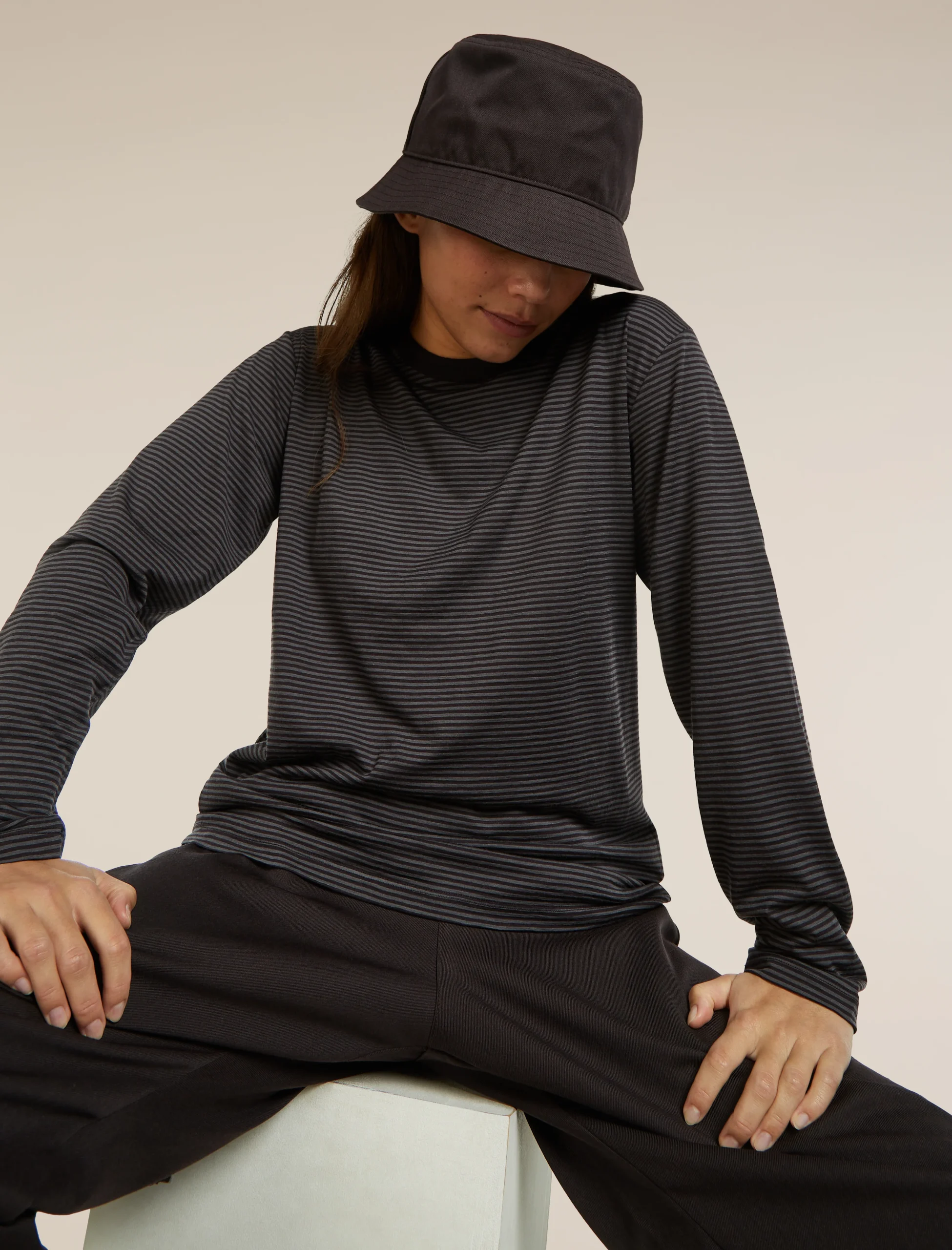 Unisex Merino 150 Long Sleeve Tee Stripe