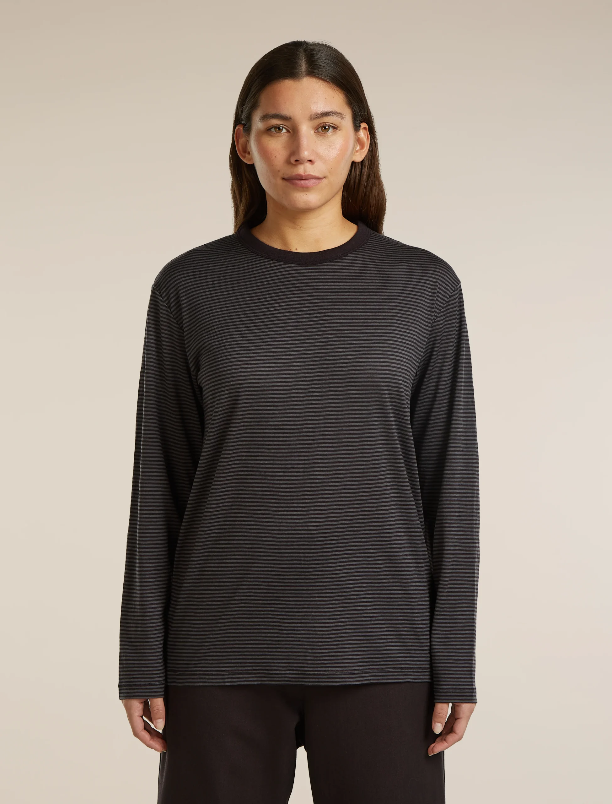 Unisex Merino 150 Long Sleeve Tee Stripe