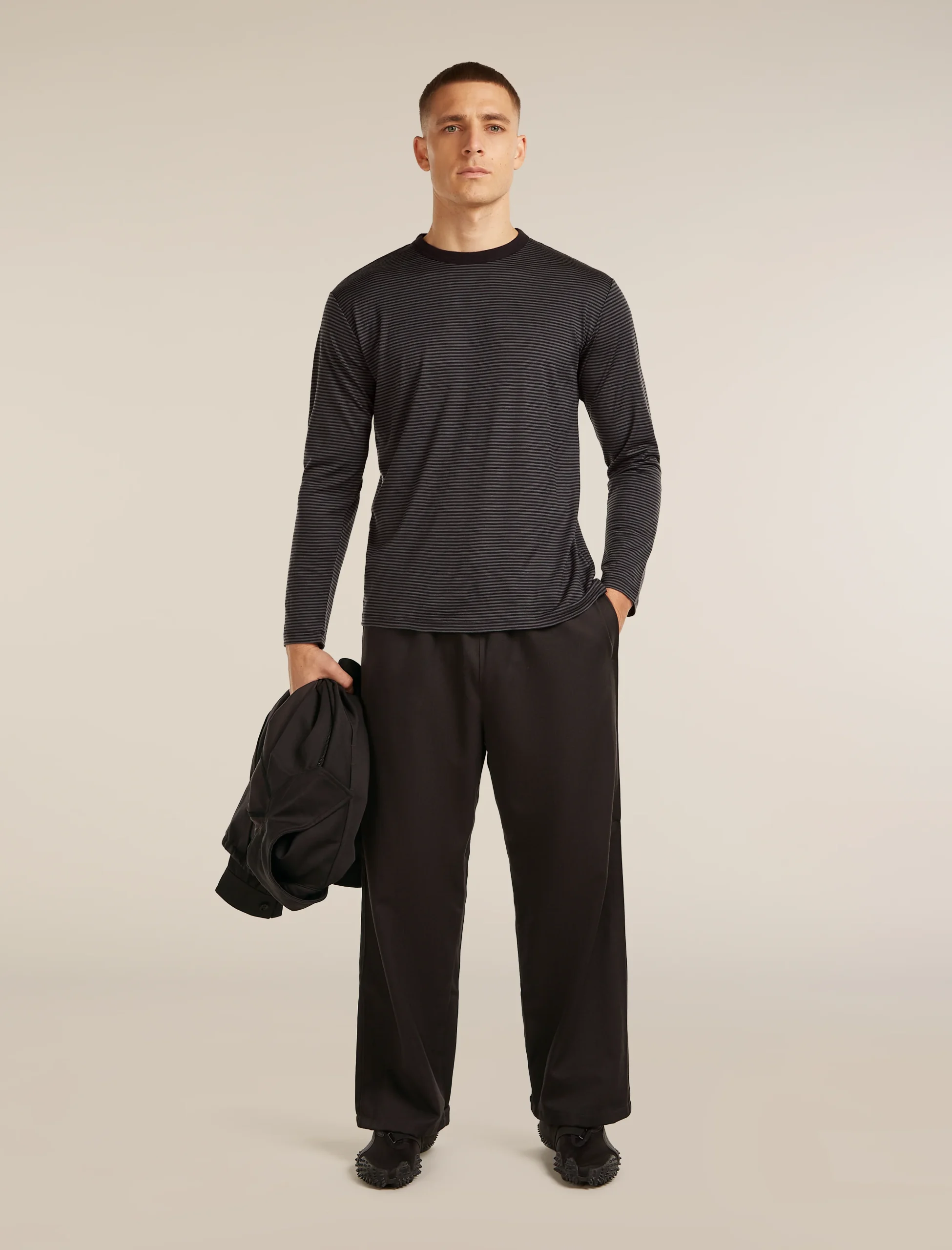 Unisex Merino 150 Long Sleeve Tee Stripe