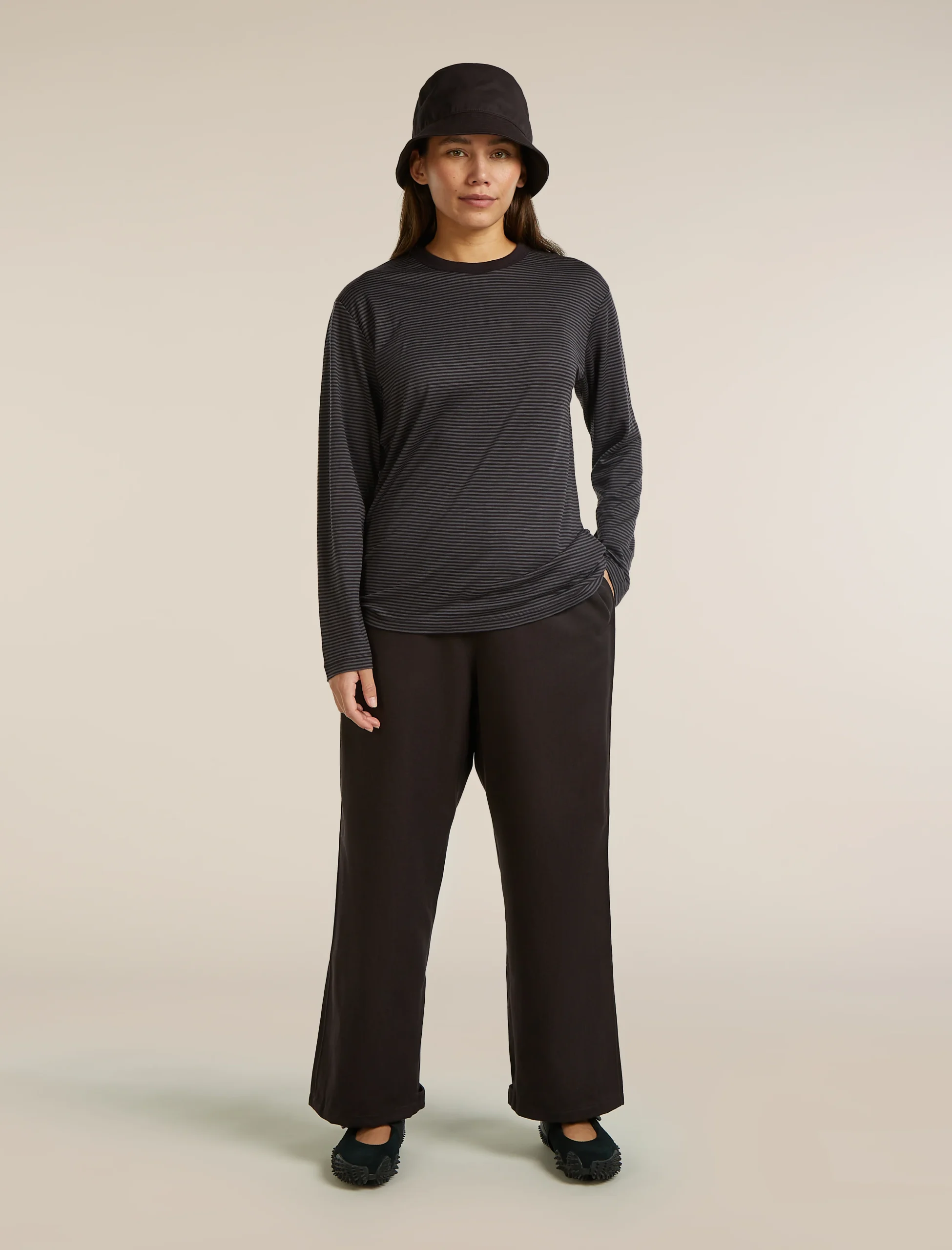 Unisex Merino 150 Long Sleeve Tee Stripe