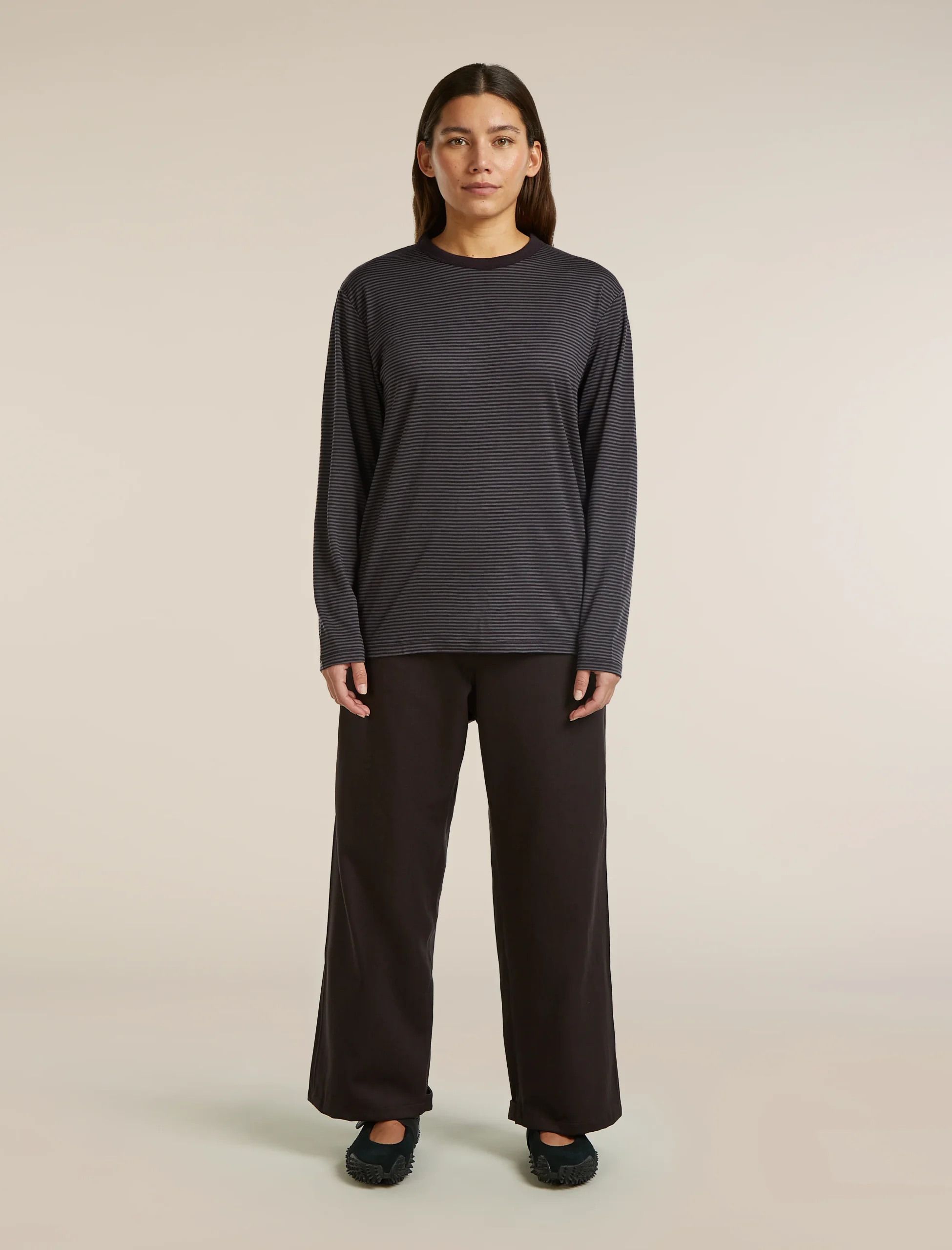 Unisex Merino 150 Long Sleeve Tee Stripe