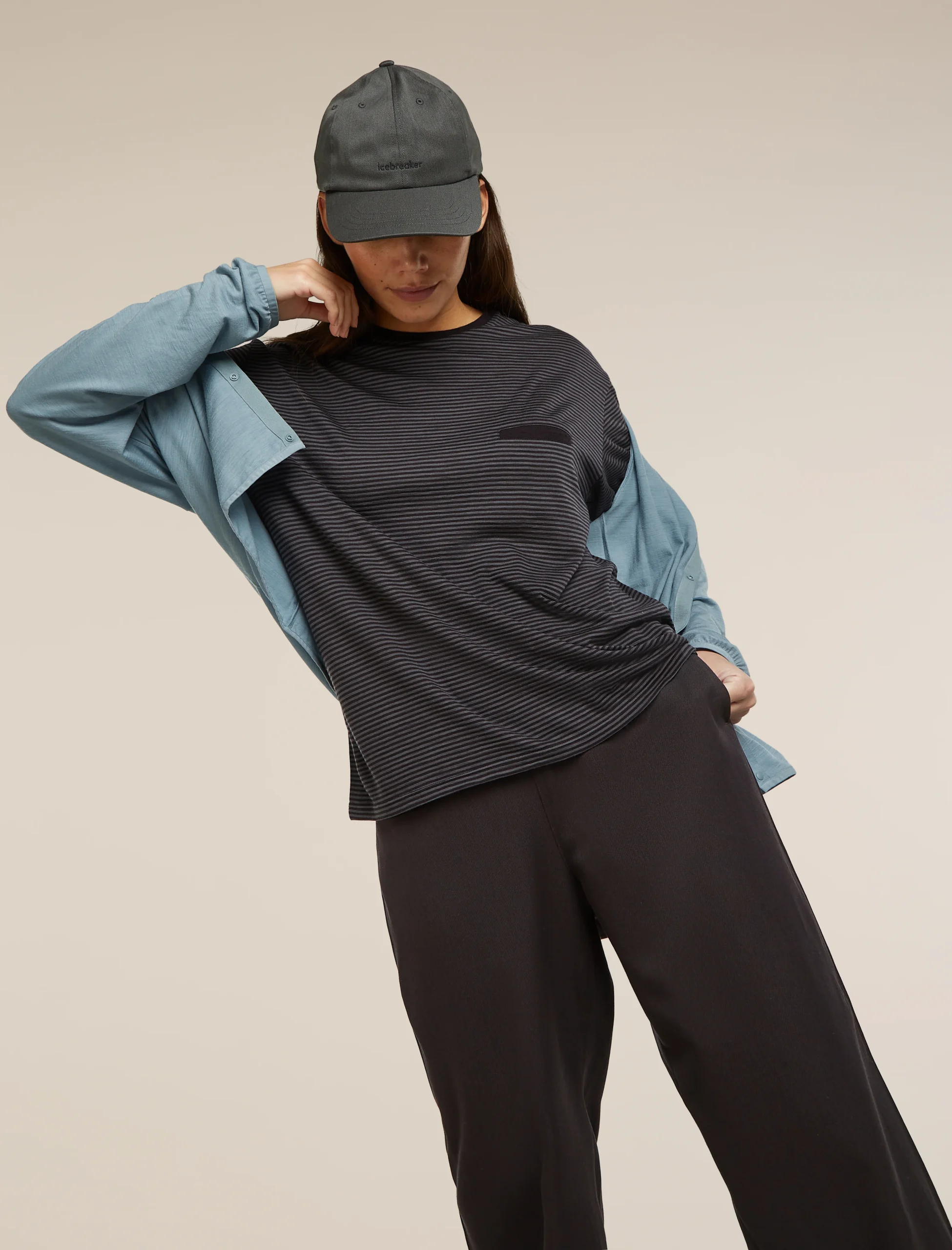Unisex Merino 150 Short Sleeve Tee Stripe
