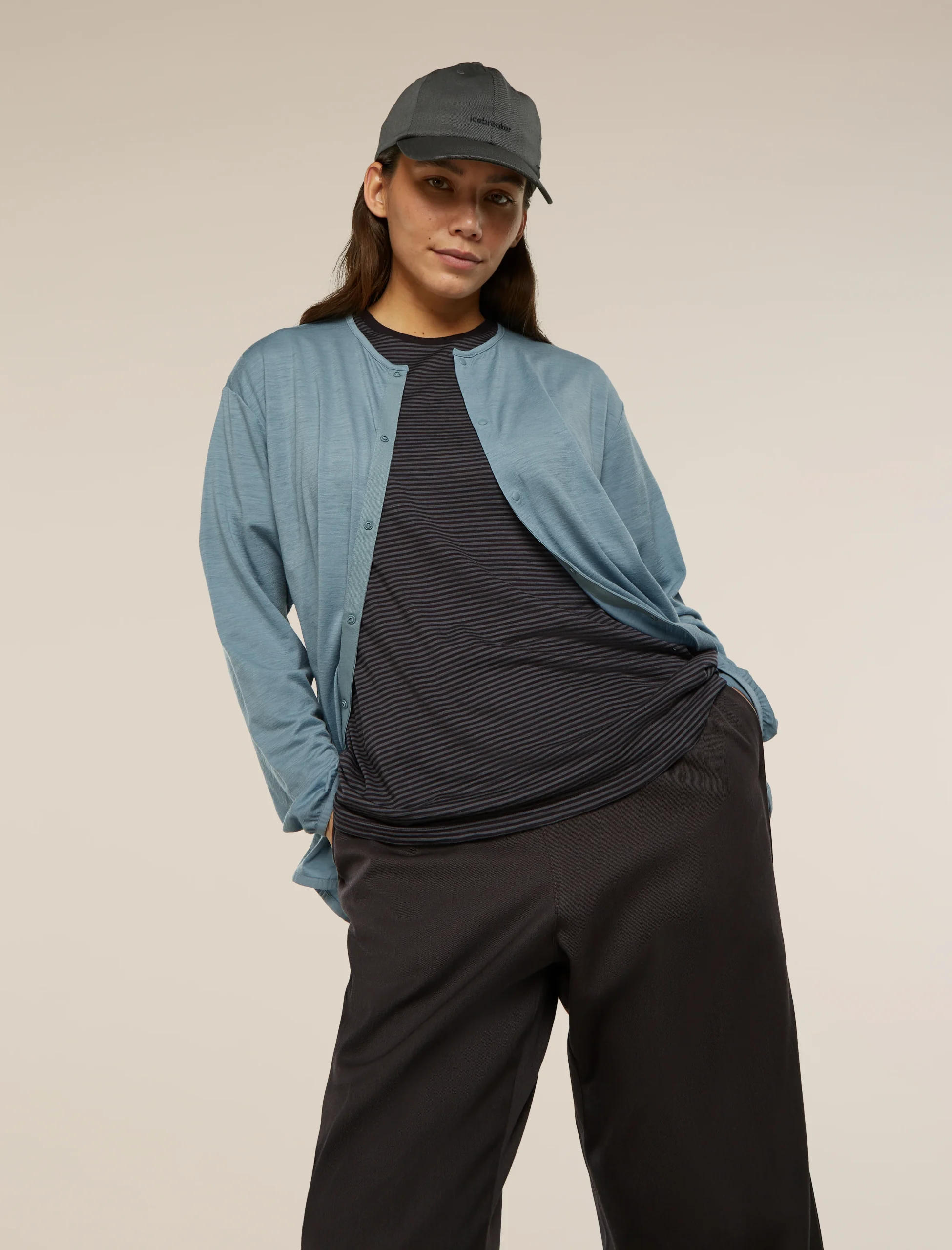 Unisex Merino 150 Short Sleeve Tee Stripe