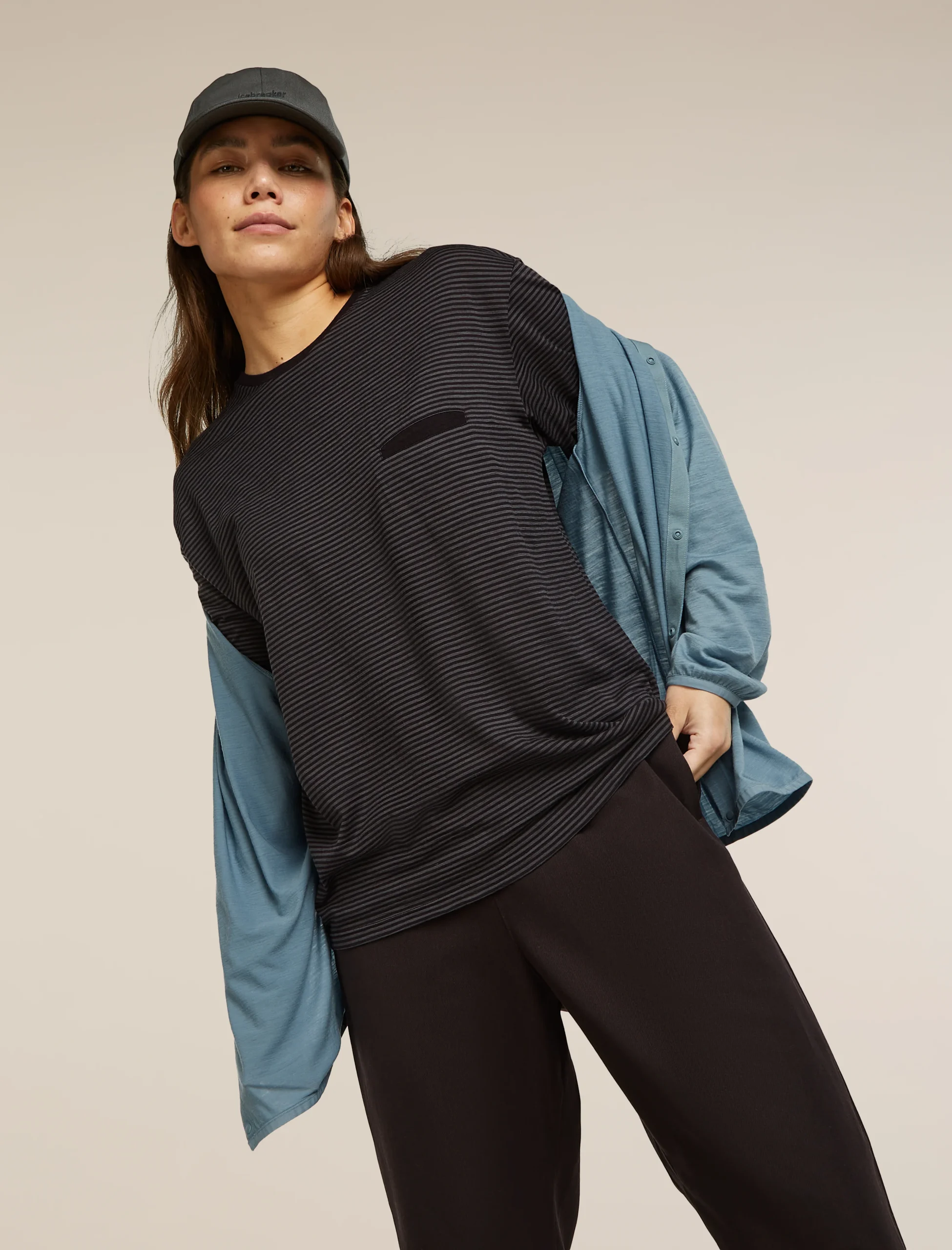 Unisex Merino 150 Short Sleeve Tee Stripe