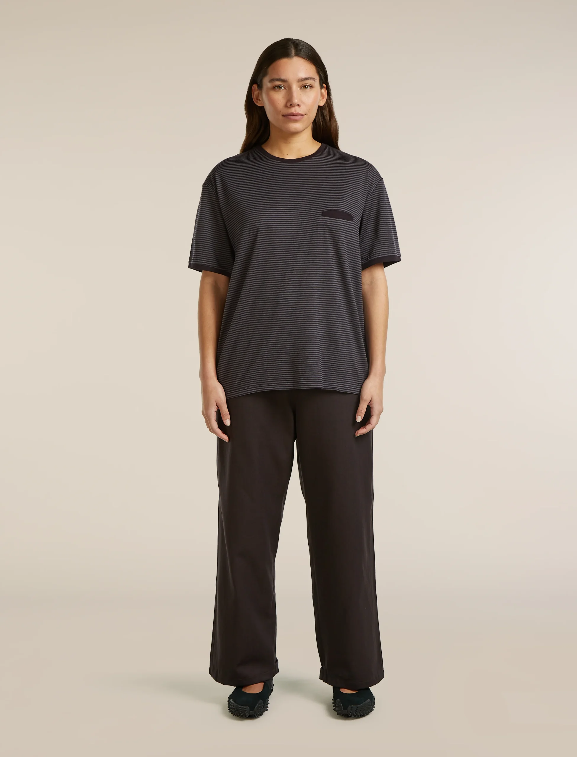 Unisex Merino 150 Short Sleeve Tee Stripe