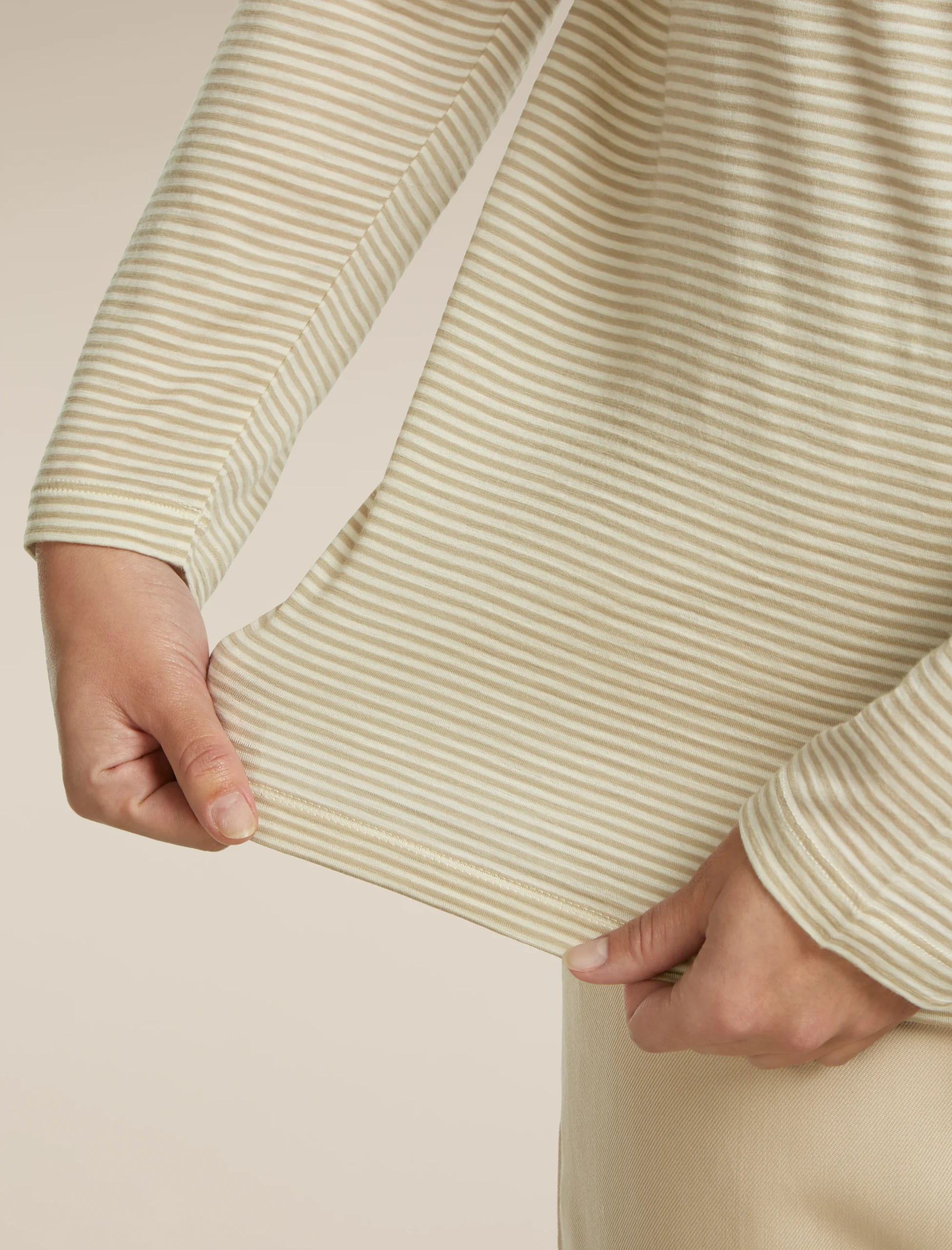 Unisex Merino 150 Long Sleeve Tee Stripe