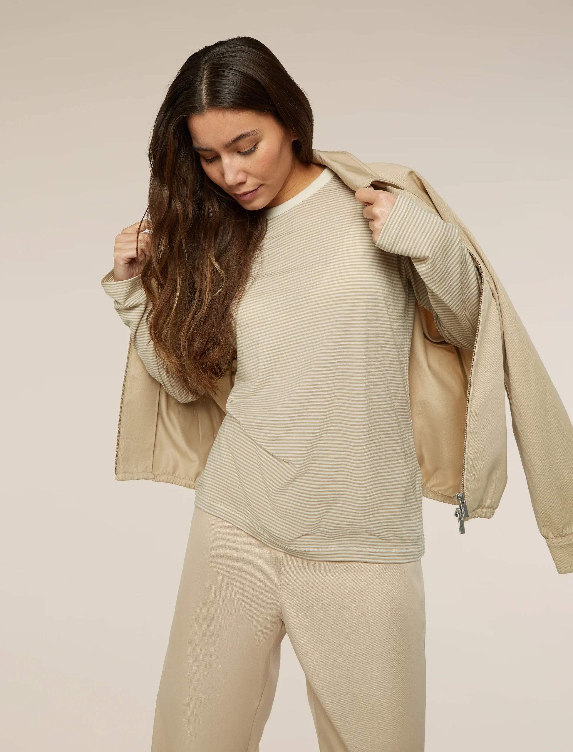 Unisex Merino 150 Long Sleeve Tee Stripe