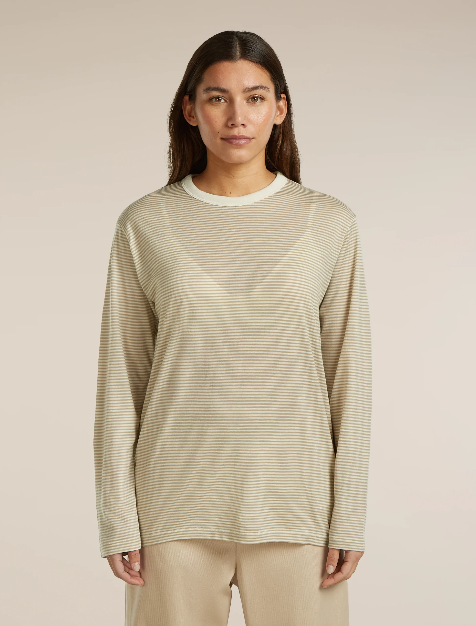 Unisex Merino 150 Long Sleeve Tee Stripe