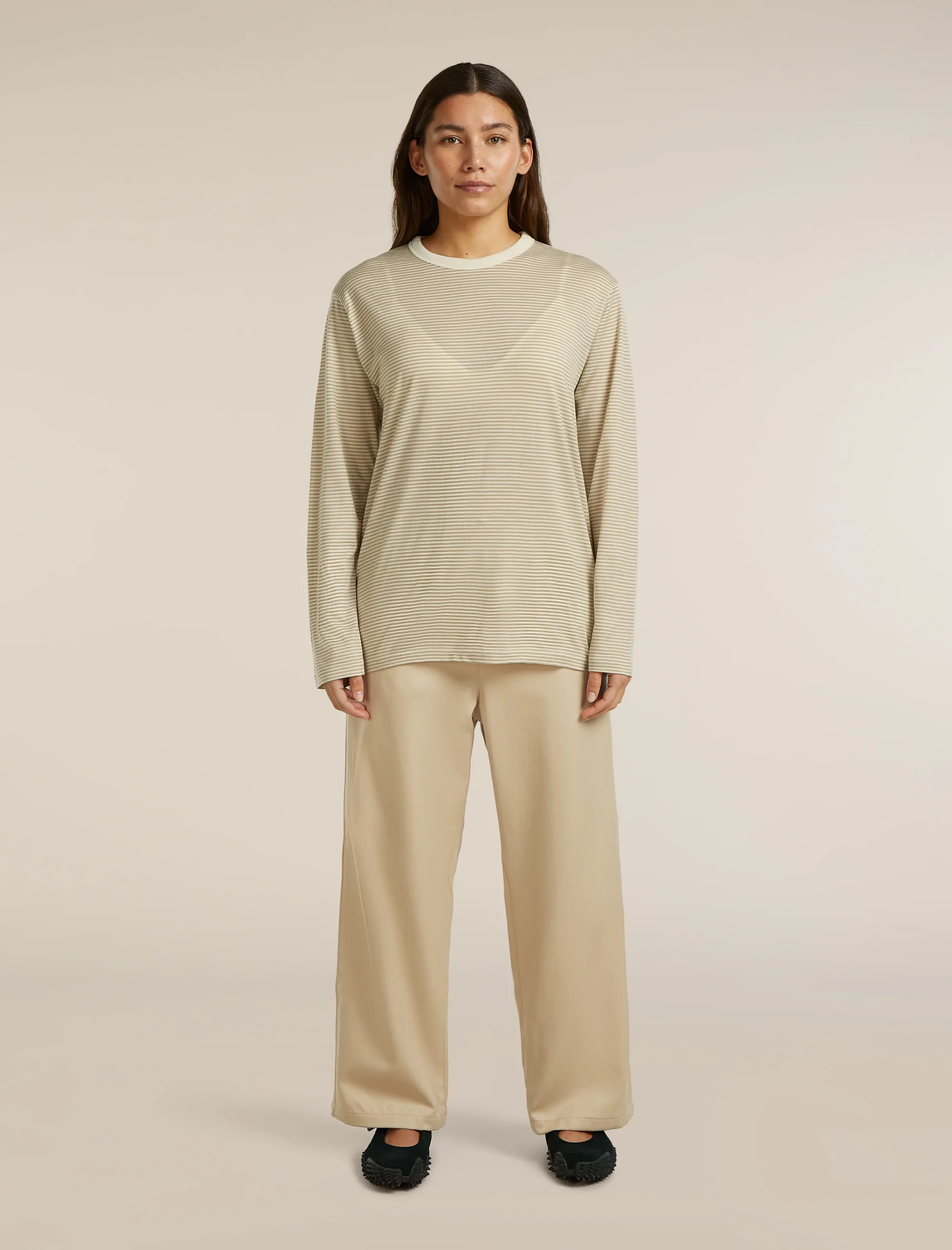 Unisex Merino 150 Long Sleeve Tee Stripe