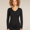 Women's Merino 200 Oasis Long Sleeve V Neck Thermal Top