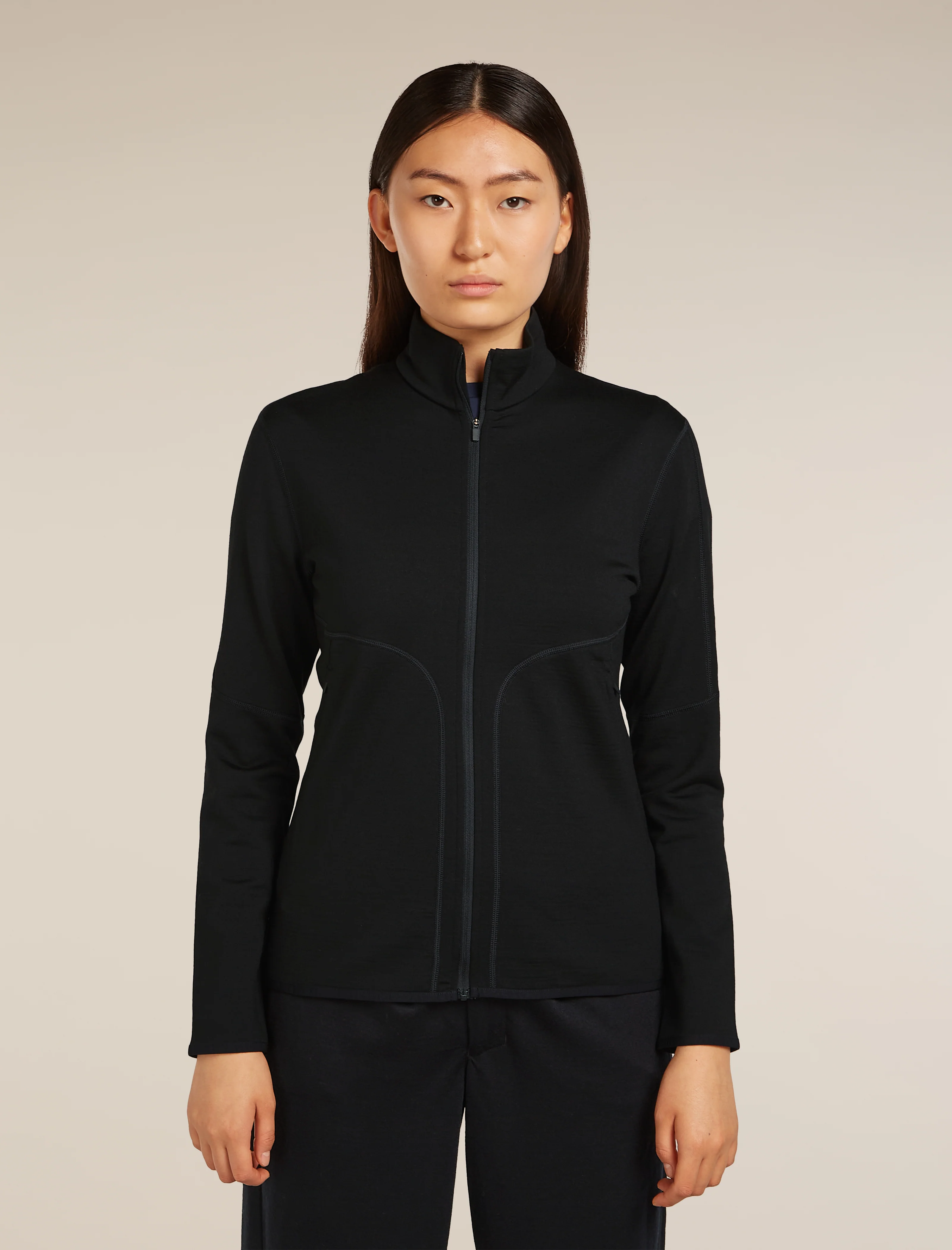 2773-black-xs-black-xs-variation-1.webp Women's Merino 560 Realfleece™ Elemental Long Sleeve Zip