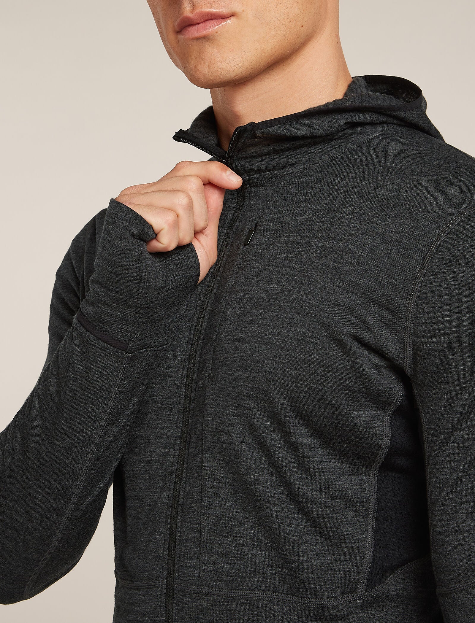 Men's Merino Blend 200 Realfleece™ Descender Long Sleeve Zip Hoodie
