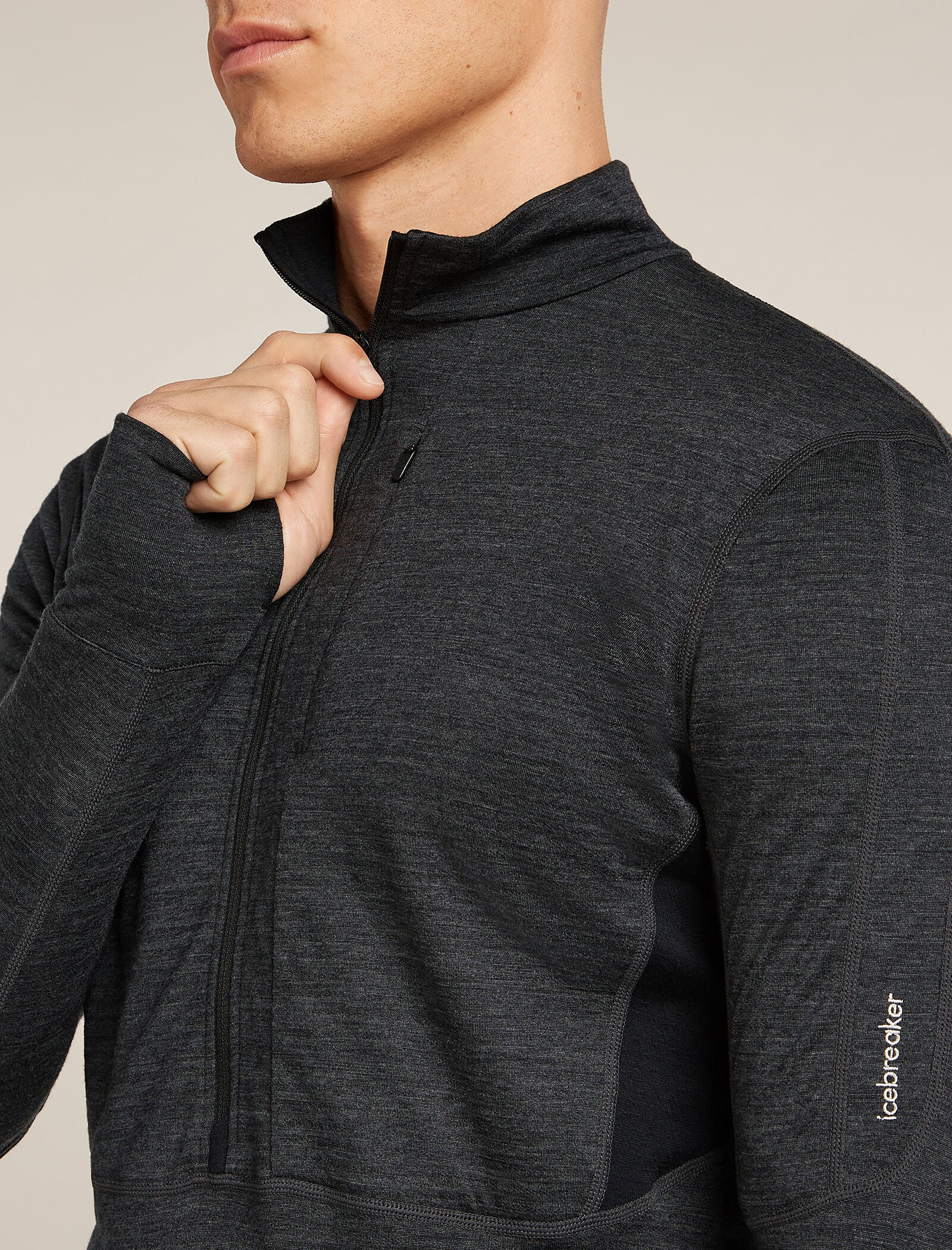 Men's Merino Blend 200 Realfleece™ Descender Long Sleeve Half Zip Top