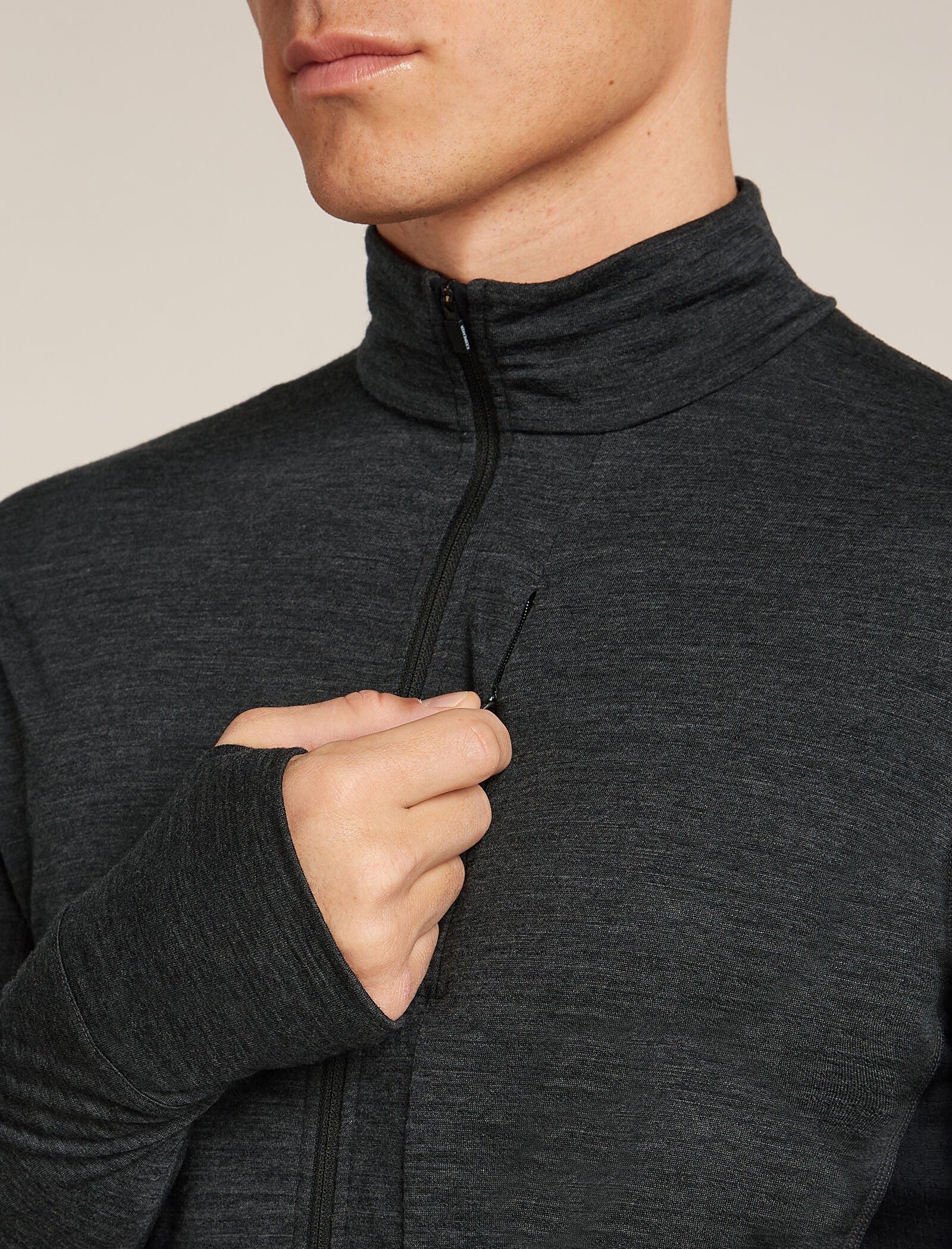 Men's Merino Blend 200 Realfleece™ Descender Long Sleeve Half Zip Top