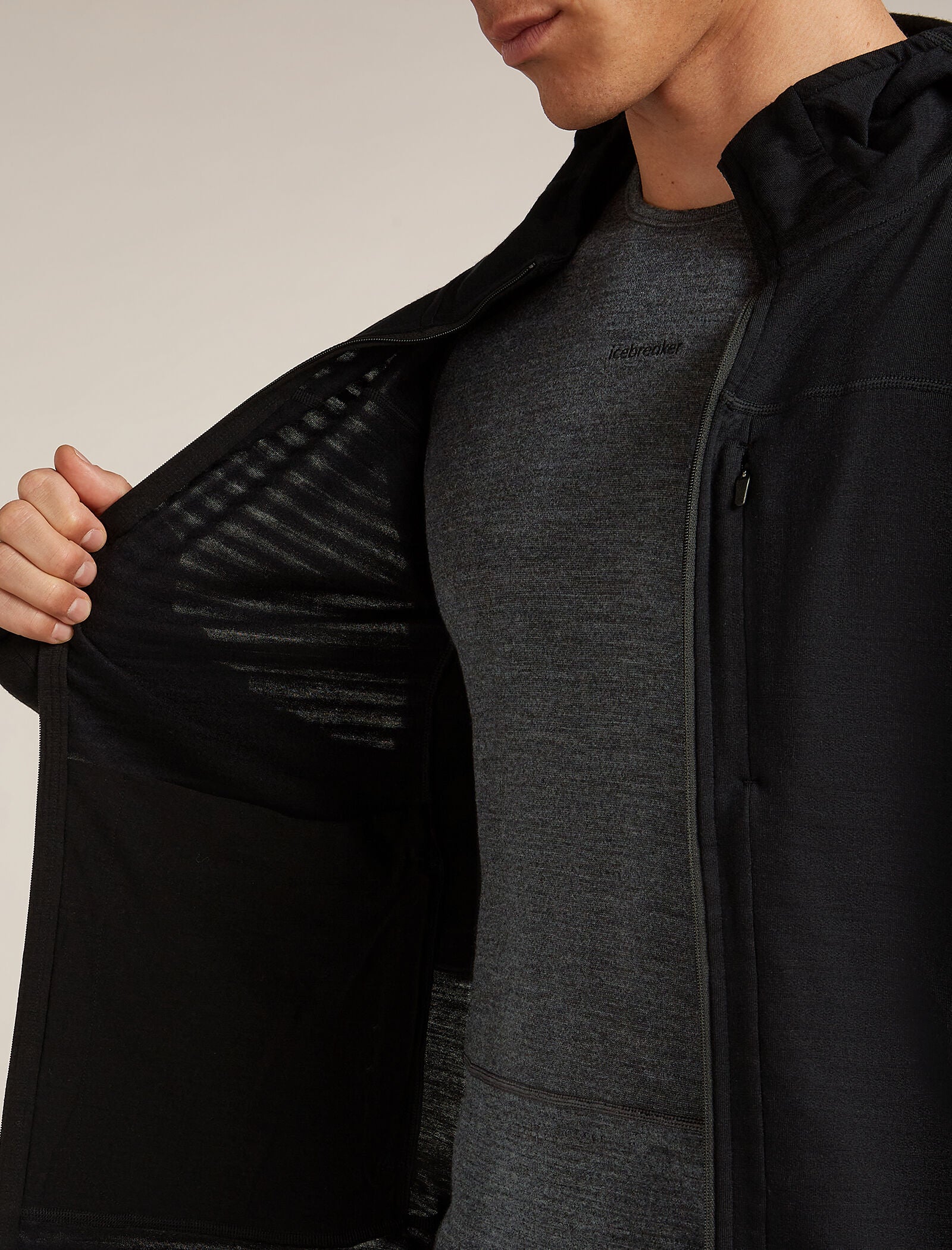 Men's Merino Blend 300 RealFleece™ Descender Long Sleeve Zip Hoodie