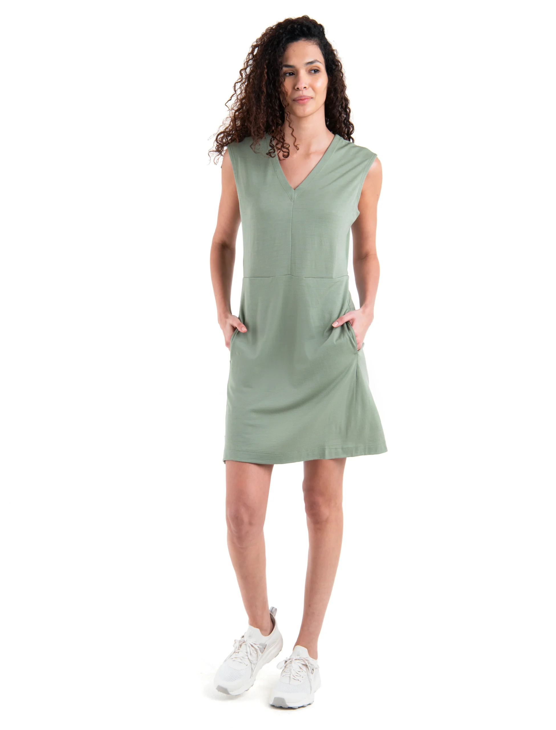 Women's Merino 200 Granary Sleeveless V Neck Dress