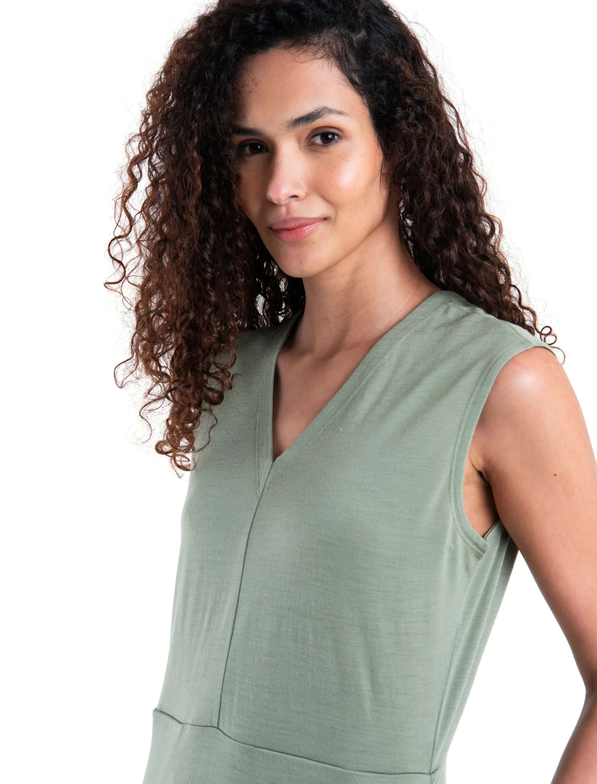 Women's Merino 200 Granary Sleeveless V Neck Dress