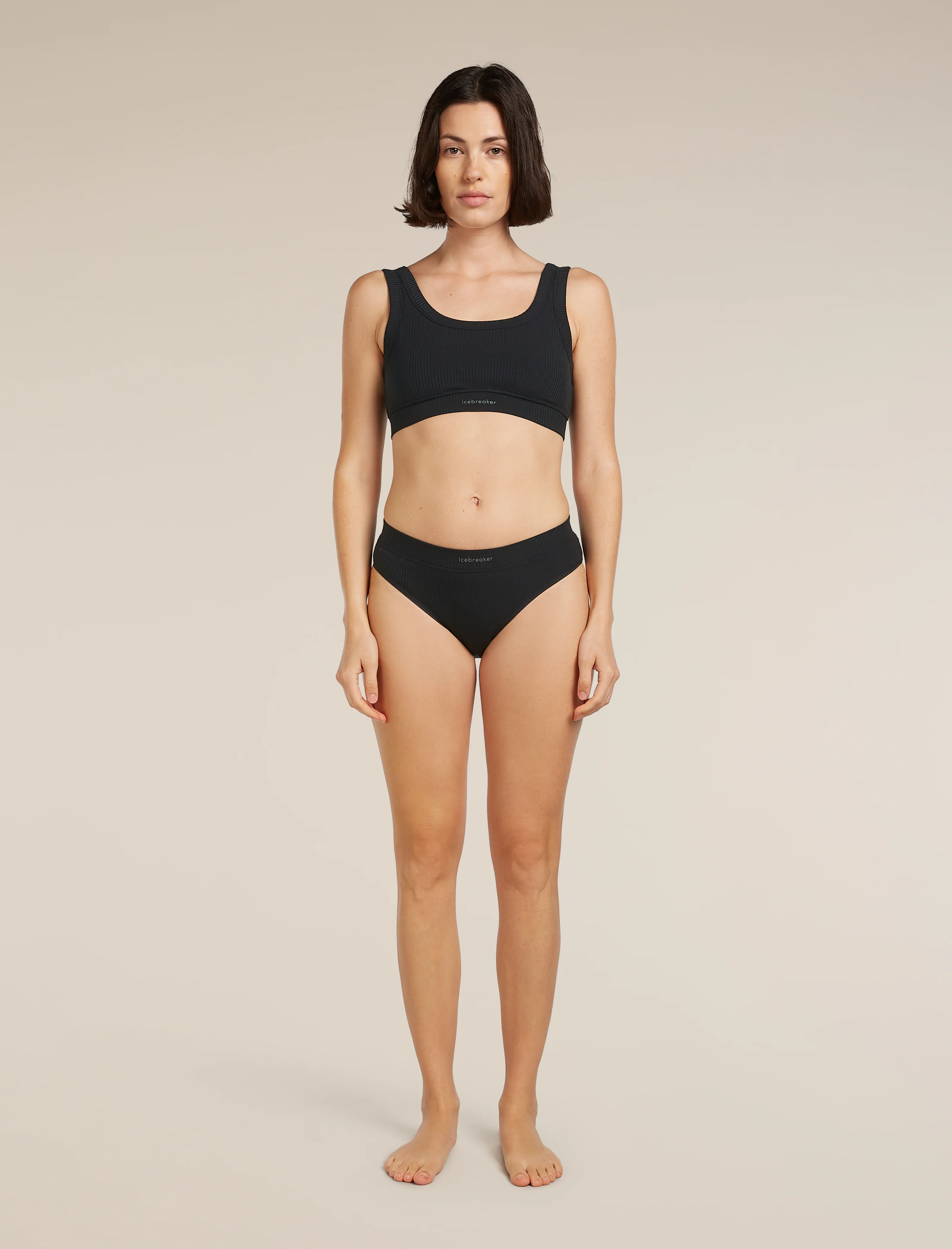 3703-black-xs-black-xs-variation-1.webp Women's Merino Blend Rib Lotus Hipster