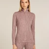 Women's Merino 260 Tech Vertex Long Sleeve Half Zip Thermal Top Delta Lines