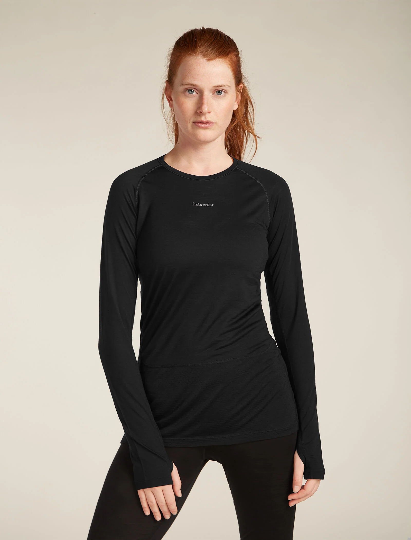 4096-black-m-black-m-variation-1.webp Women's Merino Blend 125 ZoneKnit™ Long Sleeve Crewe Thermal Top