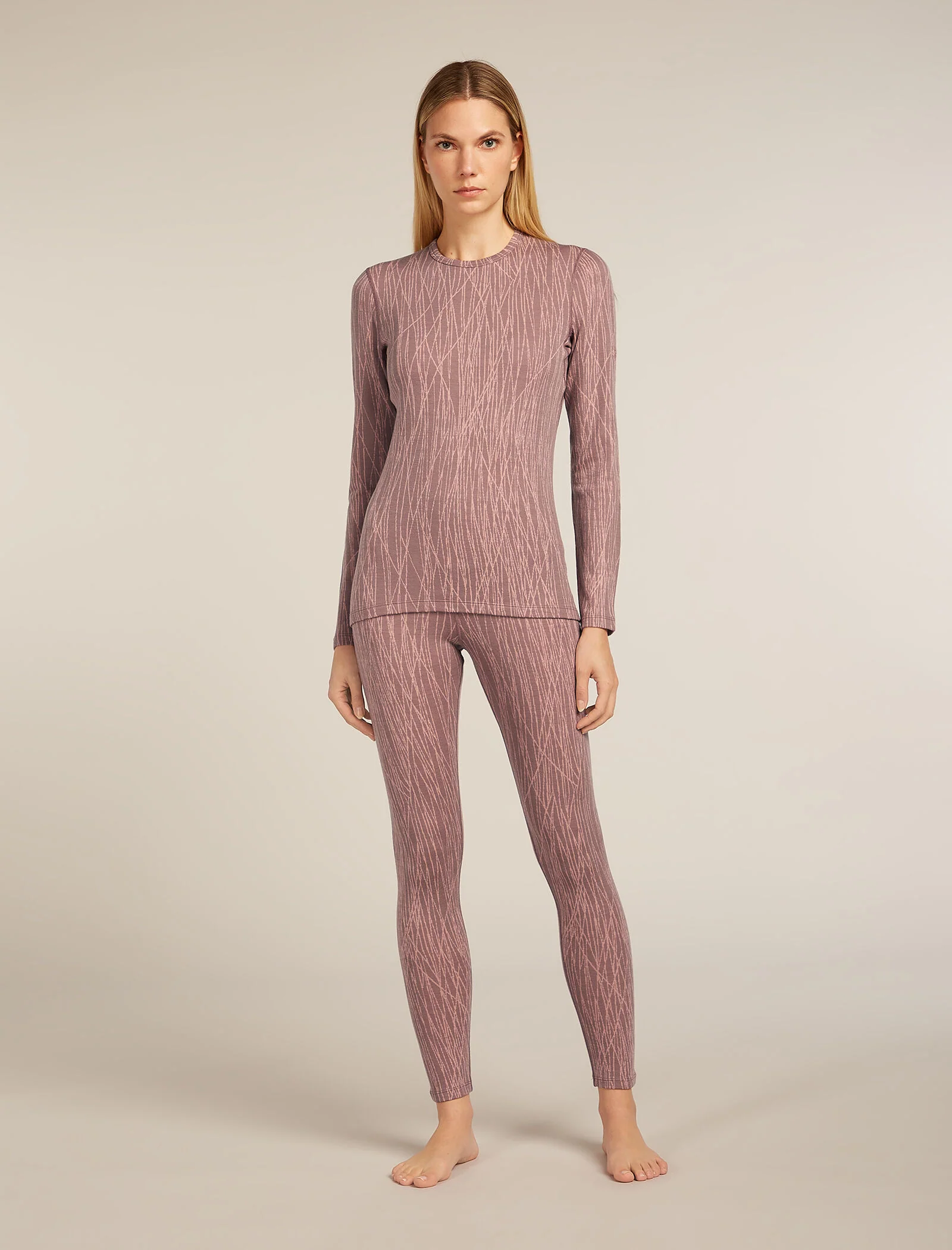 Women's Merino 260 Tech Vertex High Rise Thermal Leggings Delta Lines