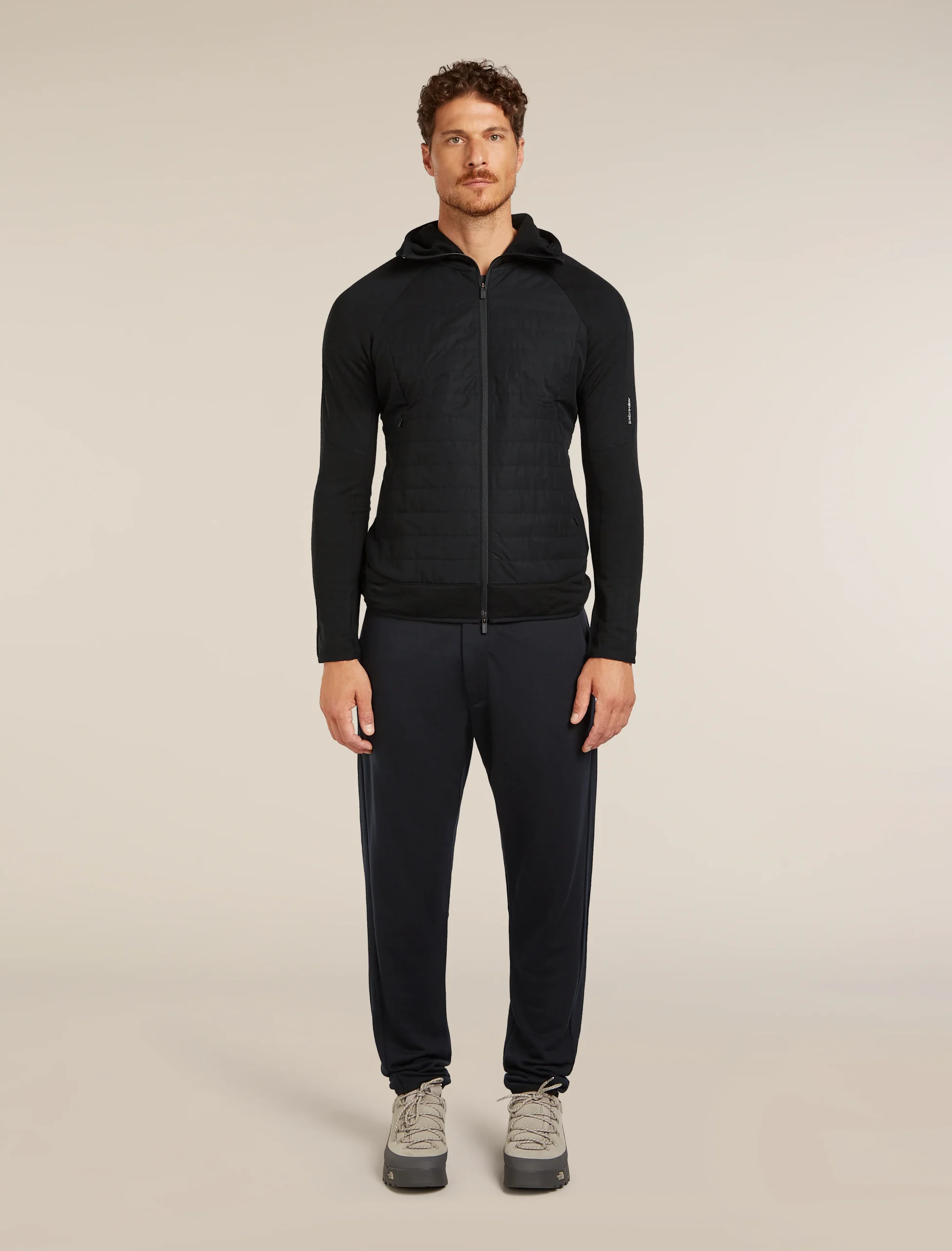 Men's Merino Blend Quantum Hybrid Long Sleeve Zip Hoodie