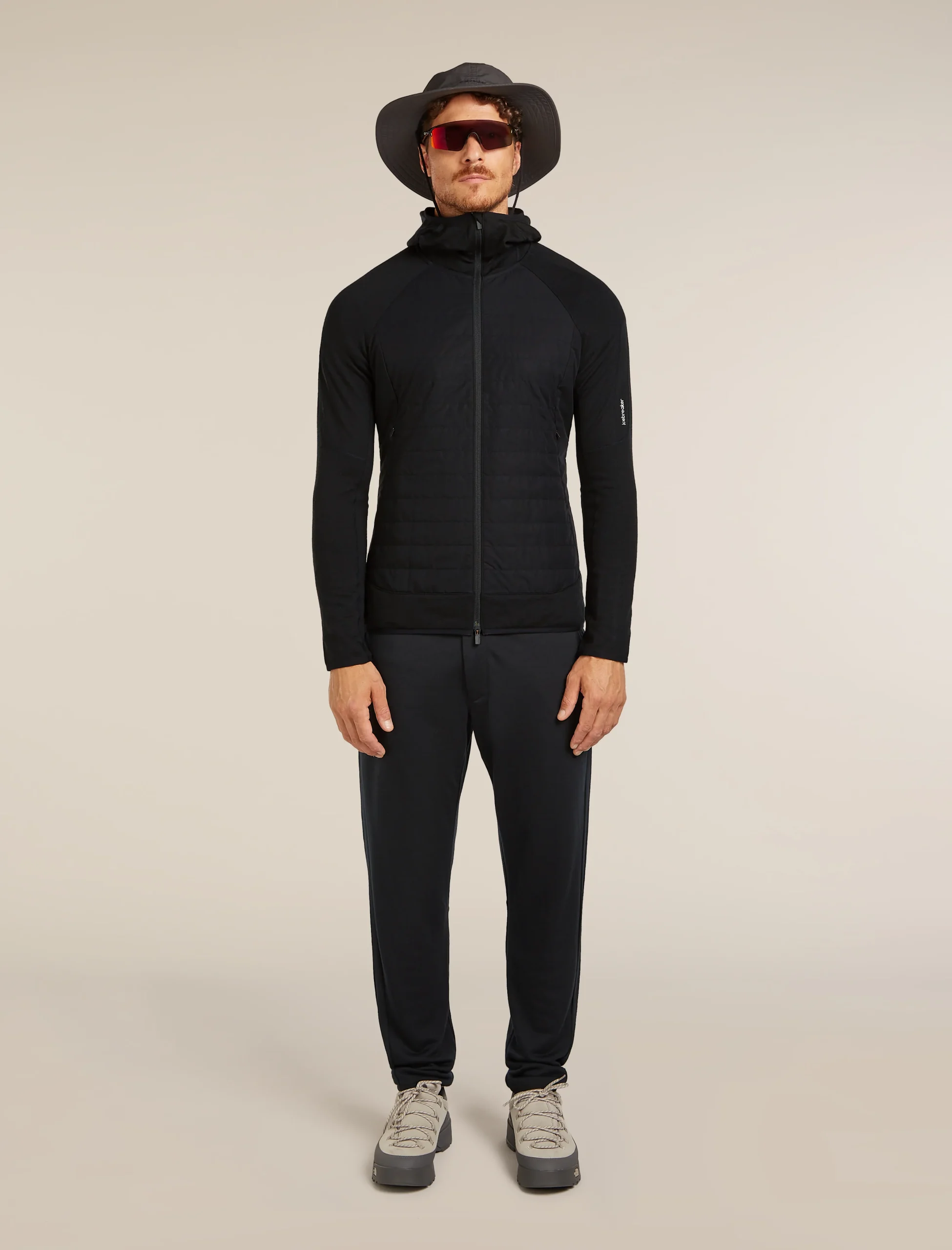 Men's Merino Blend Quantum Hybrid Long Sleeve Zip Hoodie