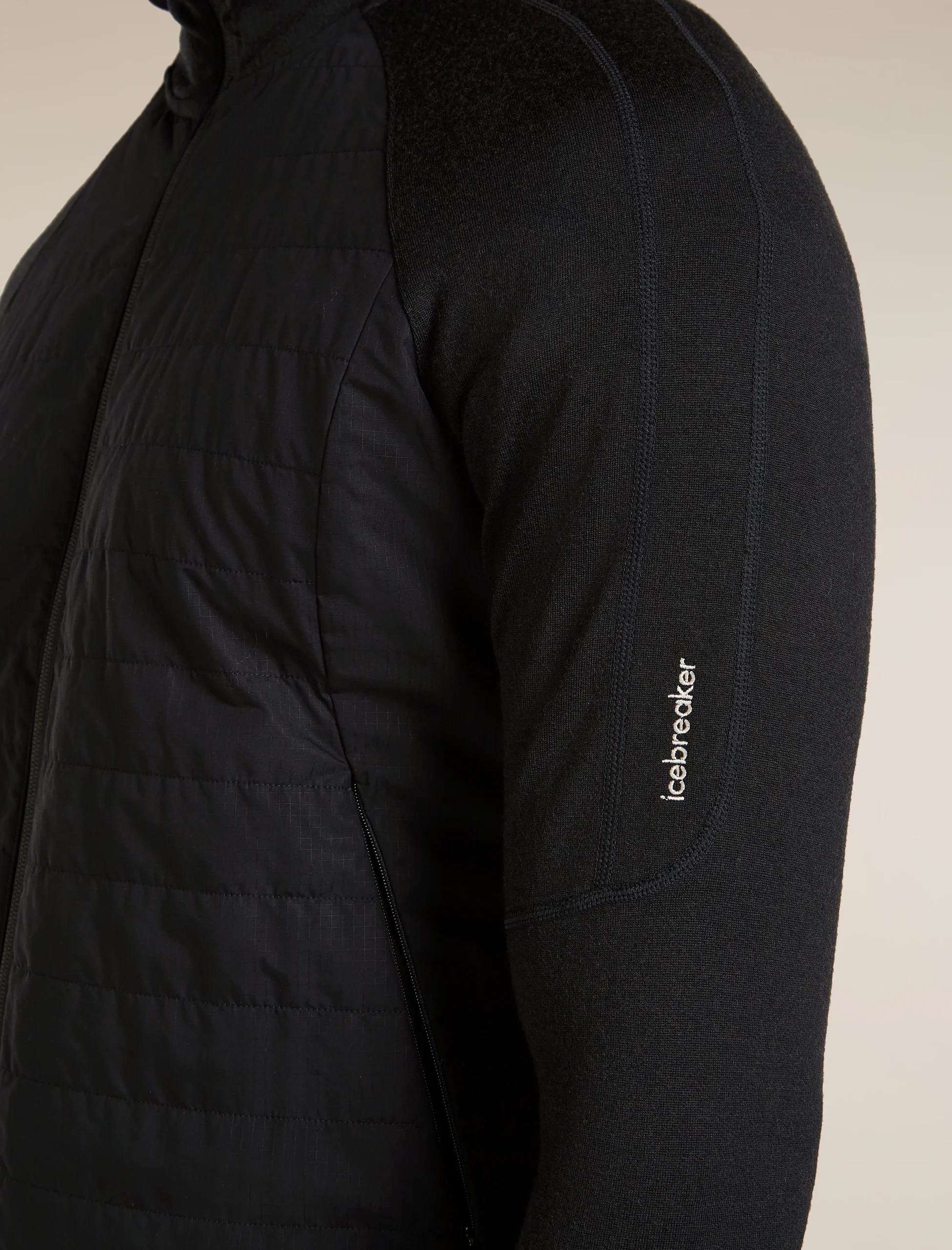 Men's Merino Blend Quantum Hybrid Long Sleeve Zip Hoodie