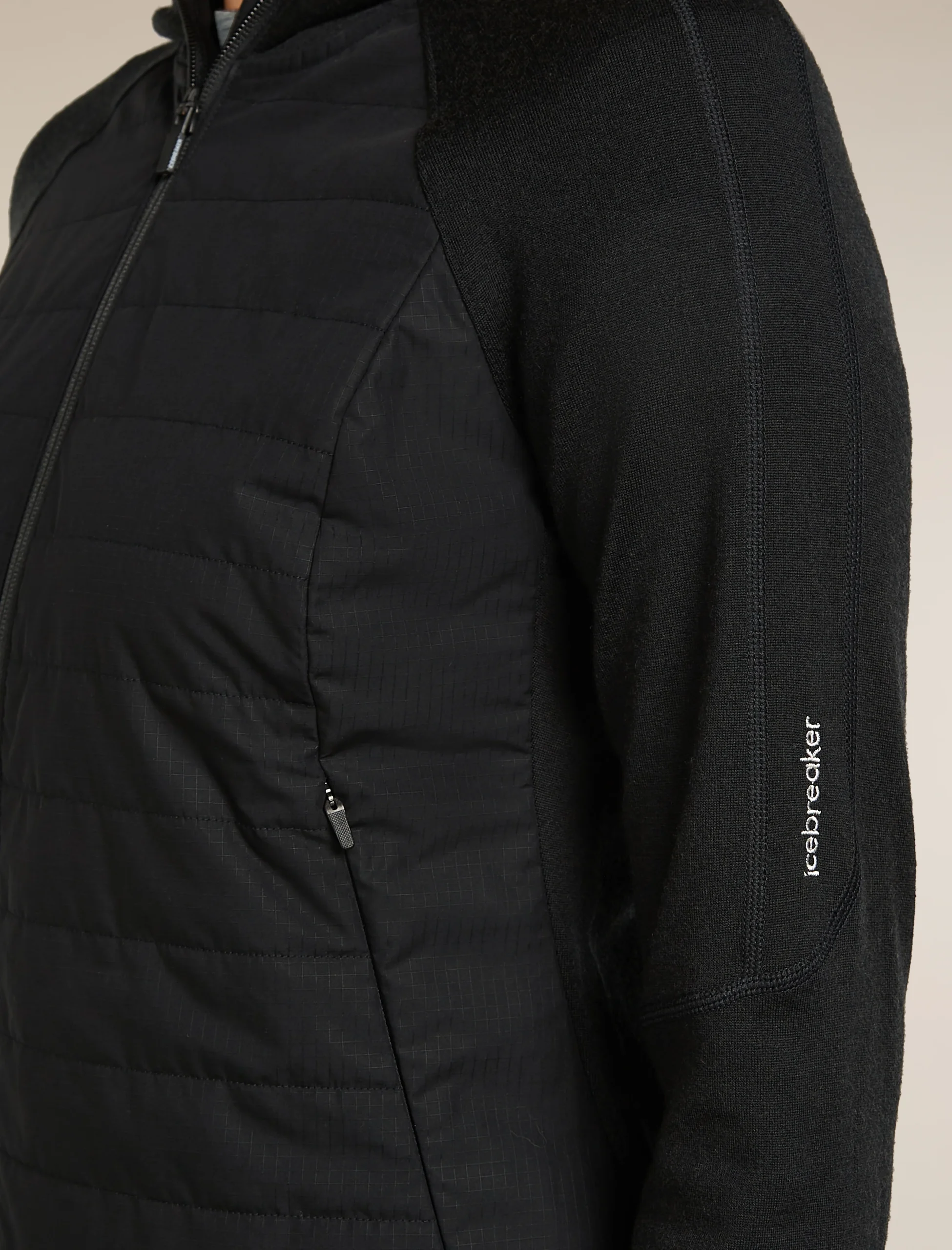 Women's Merino Blend Quantum Hybrid Long Sleeve Zip Hoodie