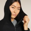 Women's Merino Blend Quantum Hybrid Long Sleeve Zip Hoodie