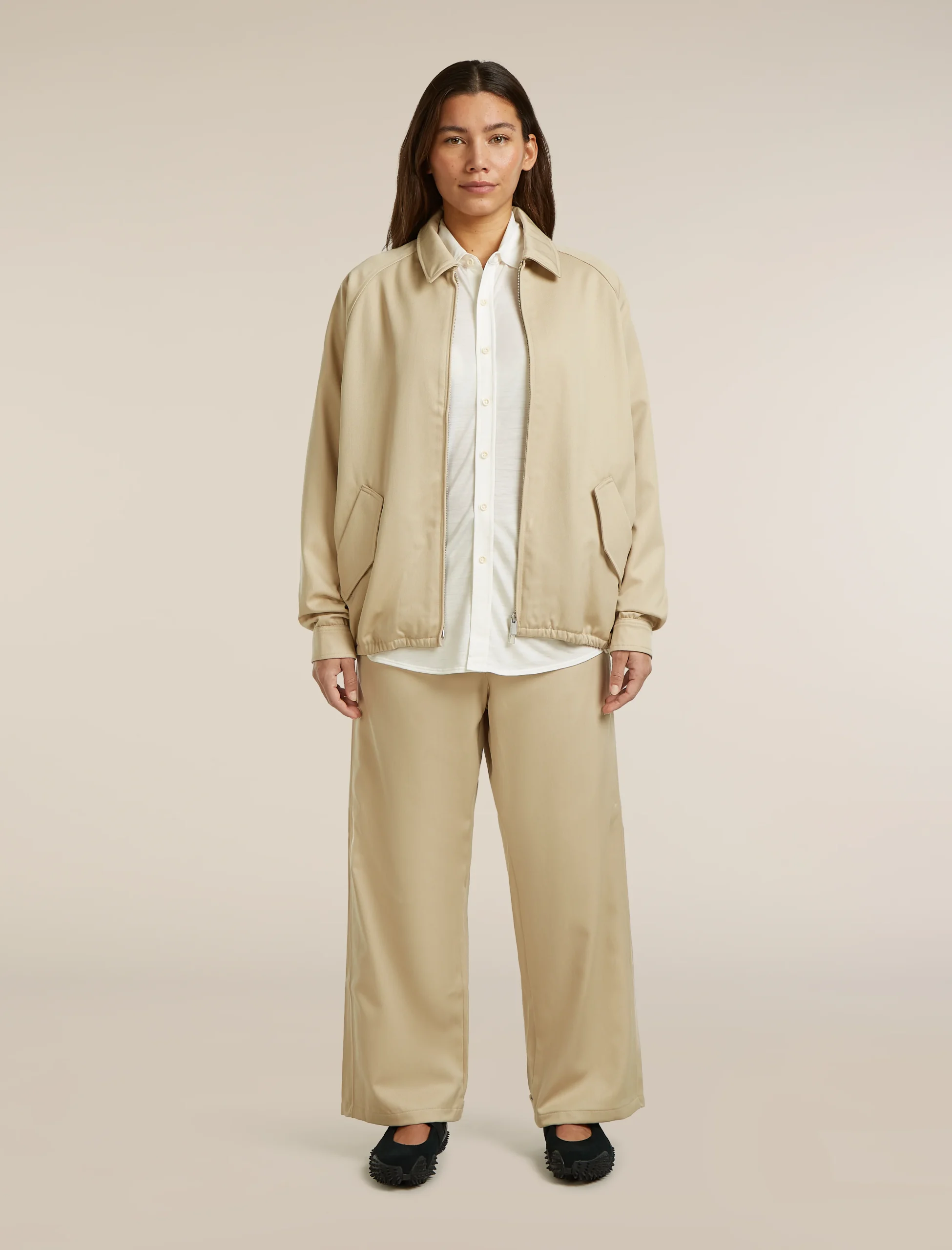 Unisex Merino Cotton Twill Shirt Jacket