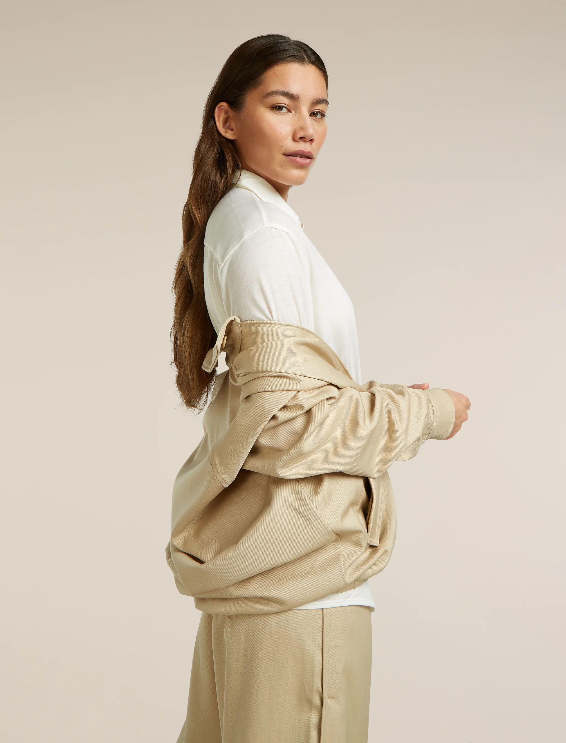 Unisex Merino Cotton Twill Shirt Jacket