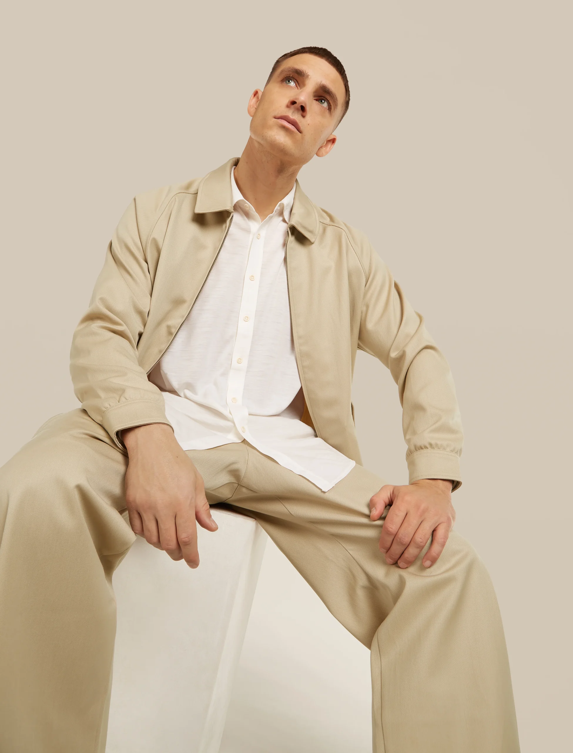 Unisex Merino Cotton Twill Shirt Jacket